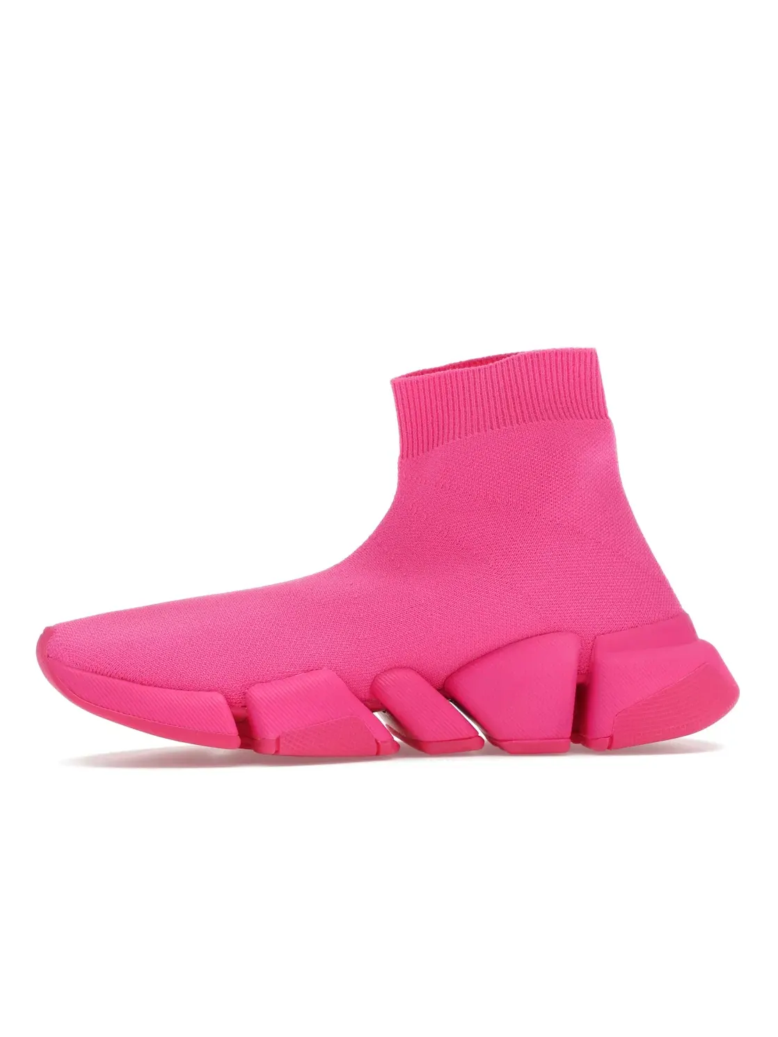 Кроссовки женские Balenciaga Speed 2.0, с принтом — изображение 3 из 4, неоновый розовый