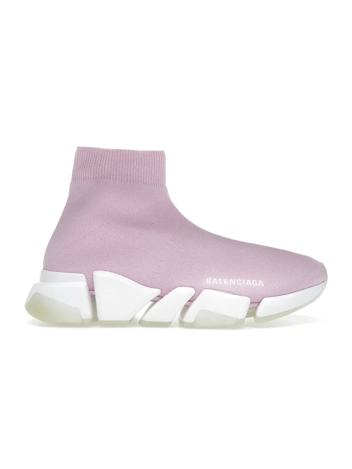 Кроссовки женские Balenciaga Speed 2.0, без шнурков — изображение 1 из 4, розовый белый