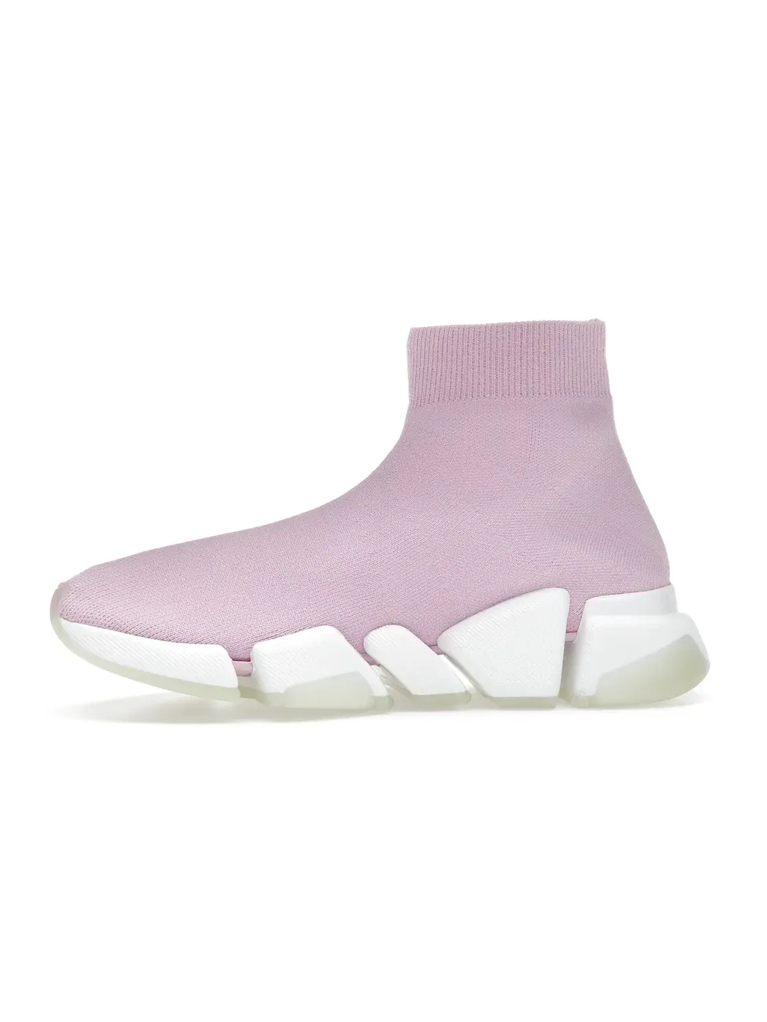 Кроссовки женские Balenciaga Speed 2.0, без шнурков — изображение 3 из 4, розовый белый