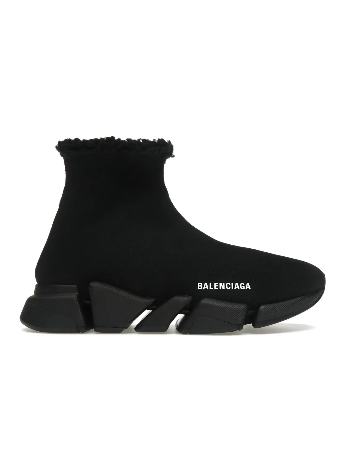 Кроссовки женские Balenciaga Speed 2.0 Recycled Fake Fur, Искусственный мех — изображение 1 из 4, черный