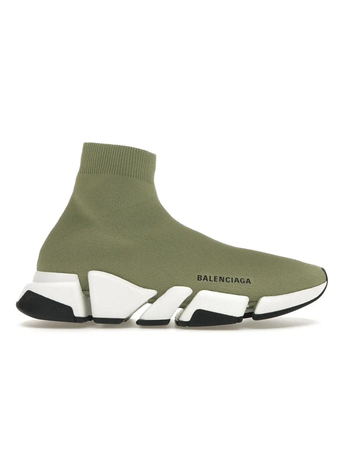 Кроссовки мужские Balenciaga Speed 2.0 Recycled Knit — изображение 1 из 4, зеленый черный