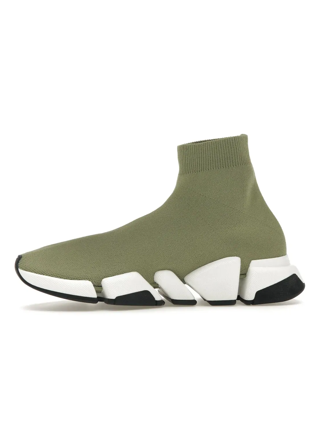 Кроссовки мужские Balenciaga Speed 2.0 Recycled Knit — изображение 3 из 4, зеленый черный