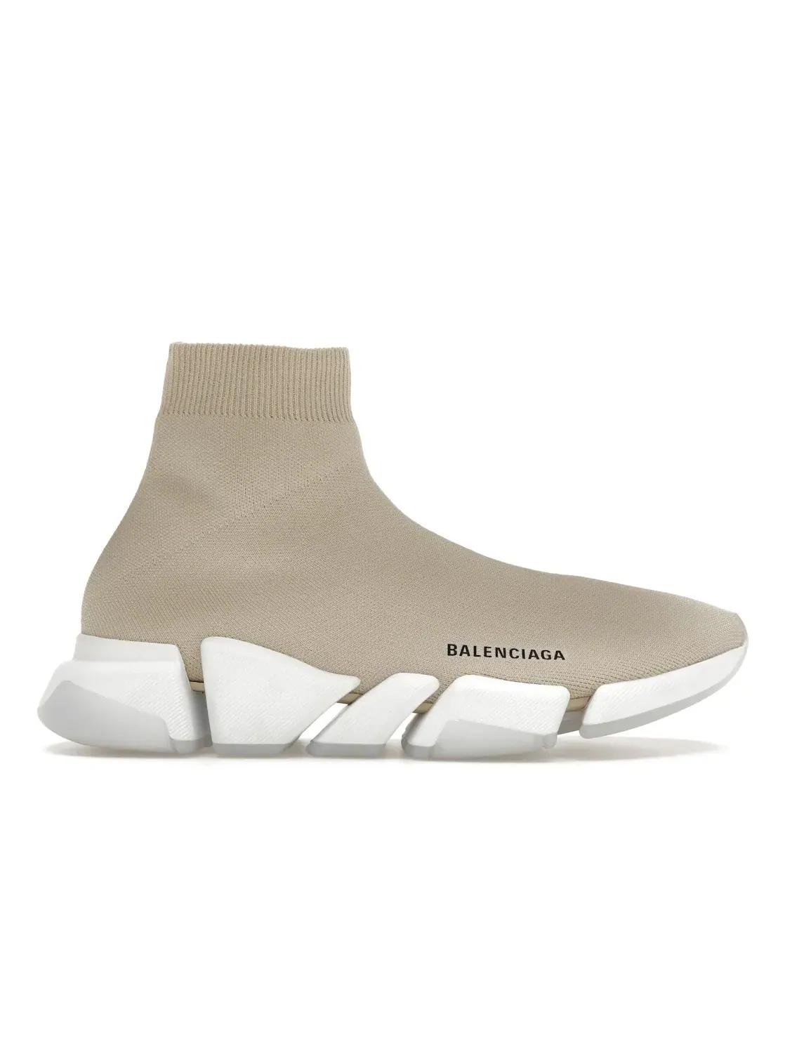 Кроссовки Balenciaga Speed 2.0 Recycled Sole Transparent Sole — изображение 1 из 4, бежевый/белый