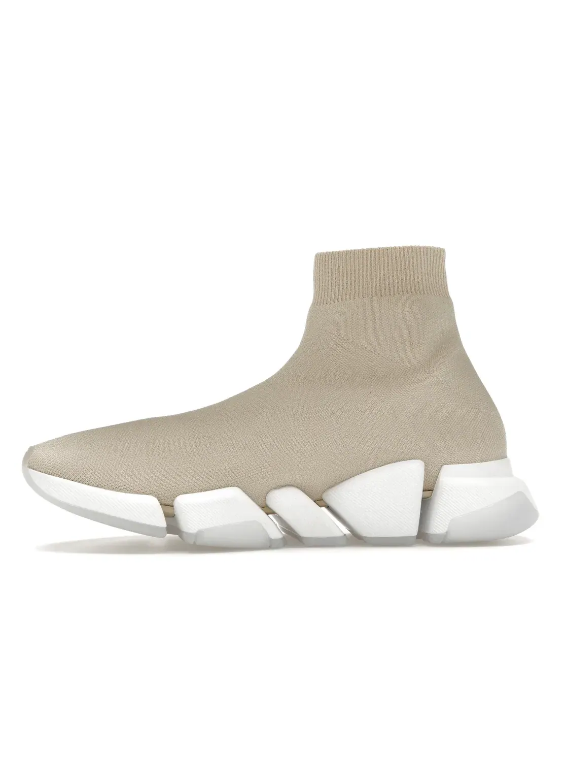 Кроссовки Balenciaga Speed 2.0 Recycled Sole Transparent Sole — изображение 3 из 4, бежевый/белый