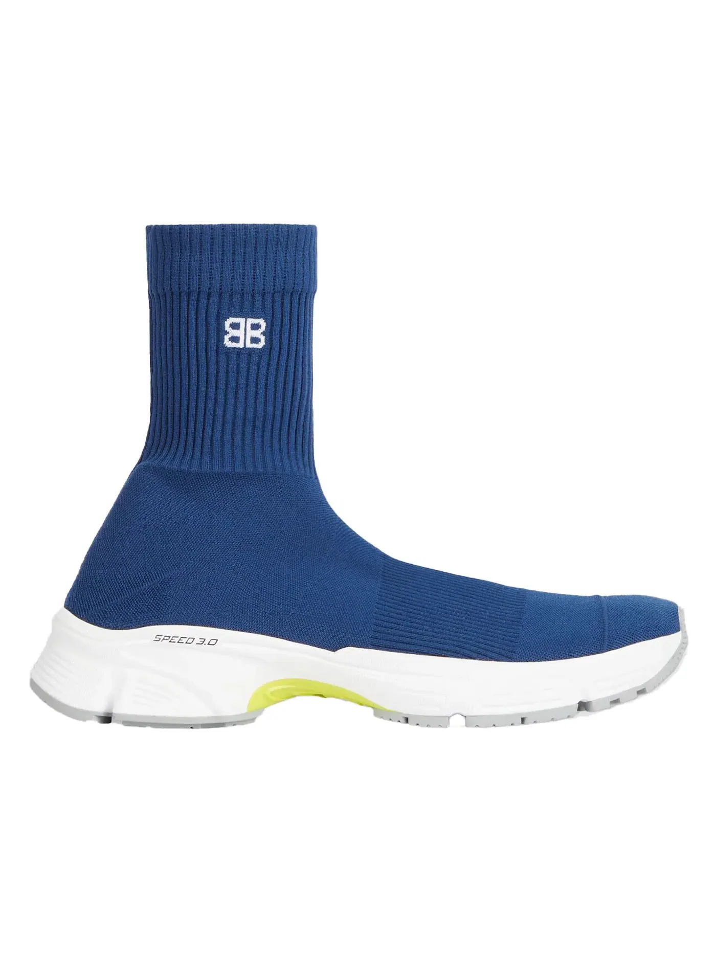 Кроссовки Balenciaga Speed 3.0, вязаный текстиль — изображение 1 из 1, синий/серый/желтый