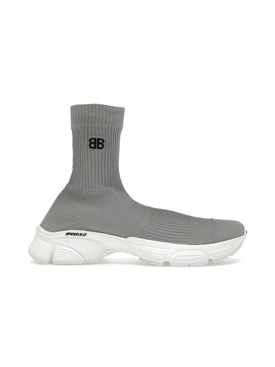 Кроссовки женские Balenciaga Speed 3.0, с принтом — изображение 1 из 4, серый белый