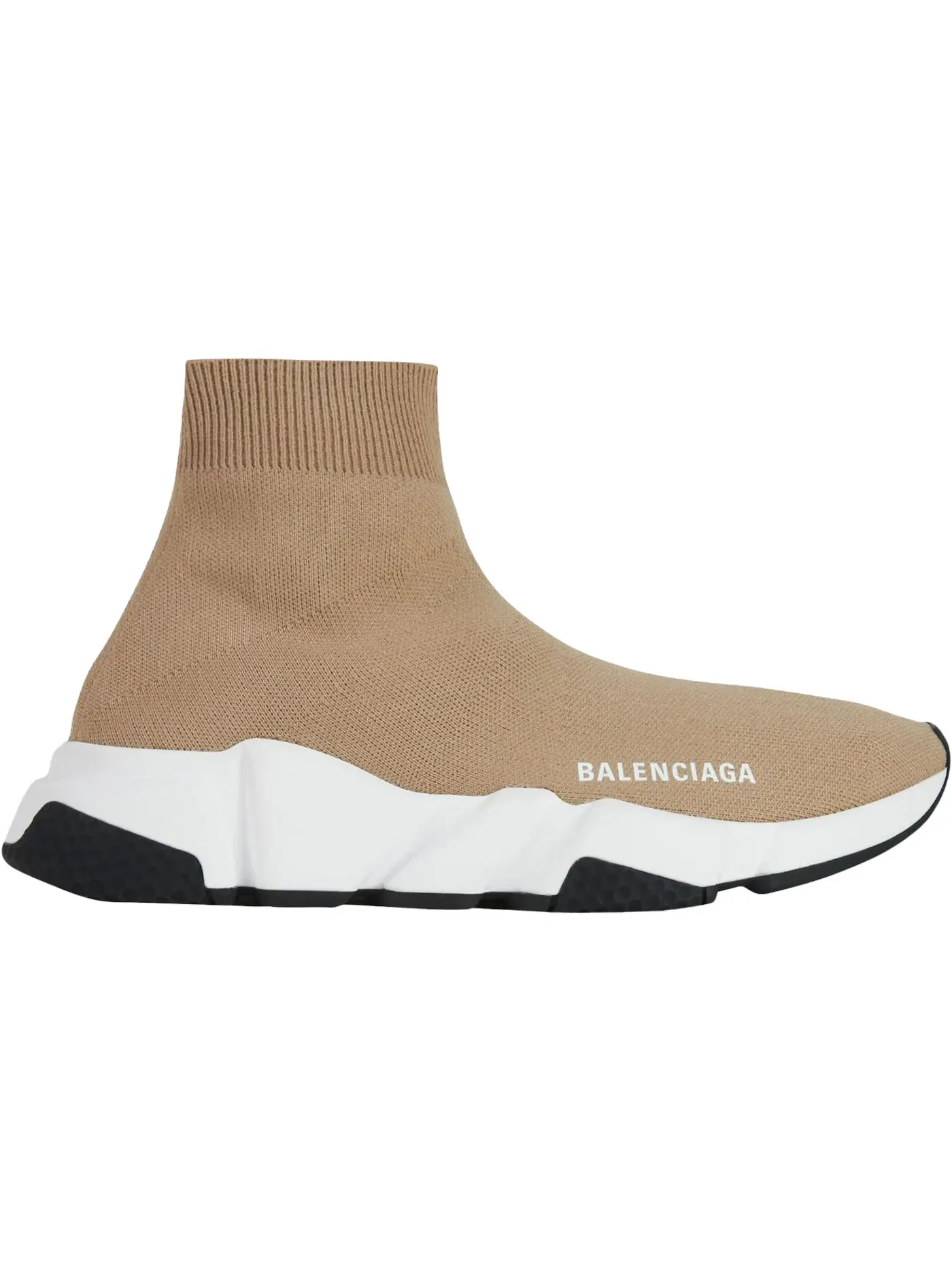 Кроссовки женские Balenciaga Speed, с принтом — изображение 1 из 1, бежевый