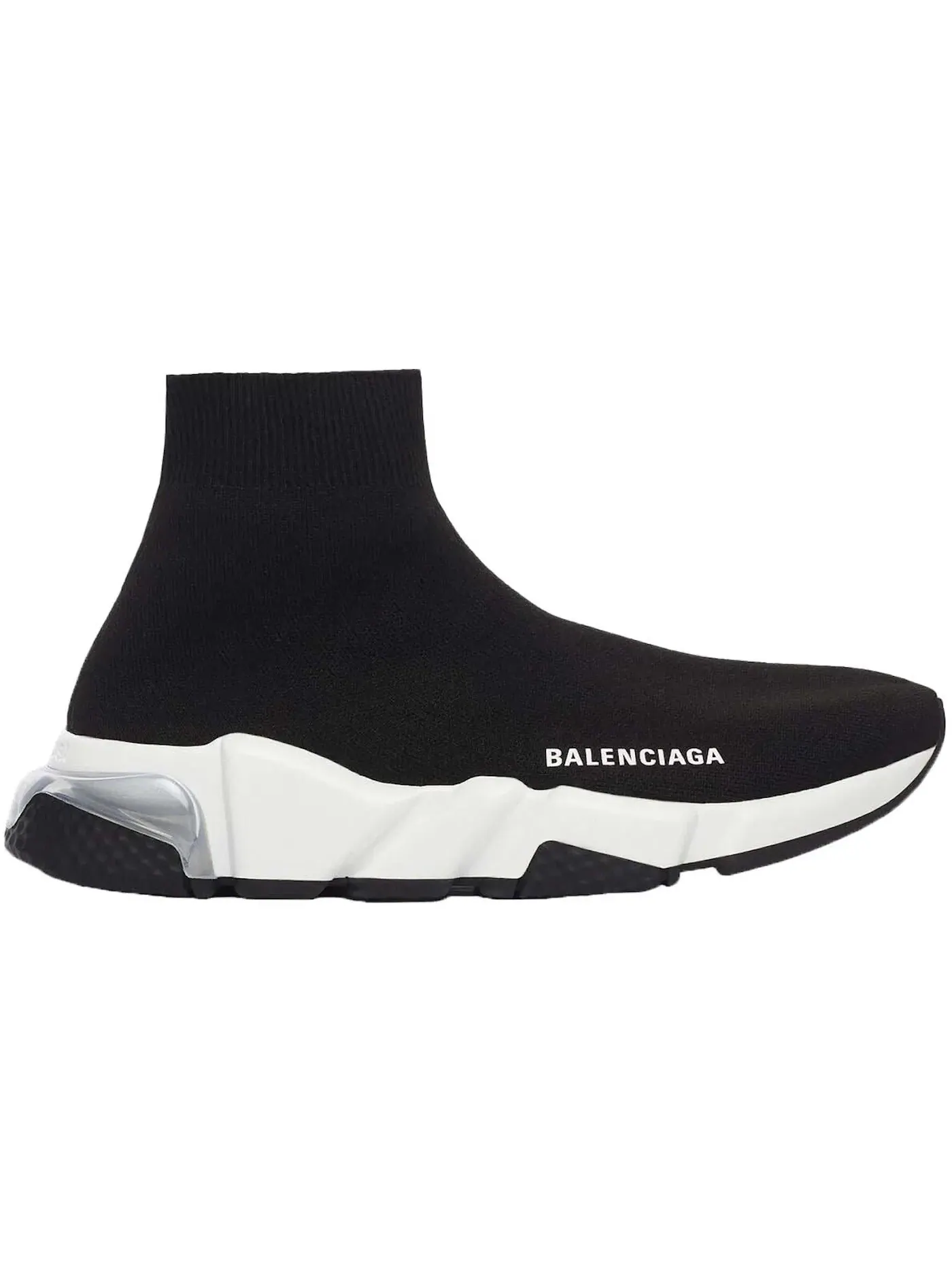 Кроссовки женские Balenciaga Speed Clear Sole, с контрастной подошвой — изображение 1 из 1, черный/белый