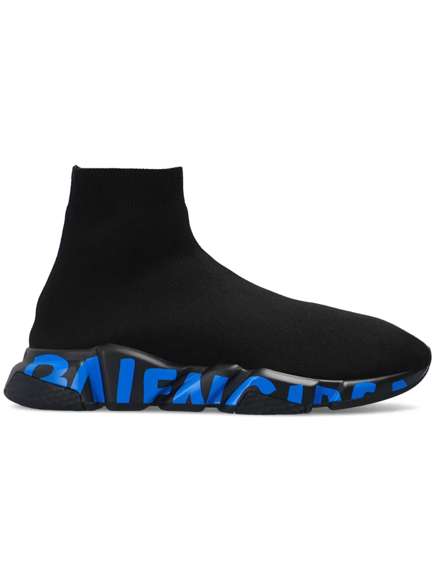 Кроссовки мужские Balenciaga Speed Graffiti, с принтом — изображение 1 из 1, черный/синий