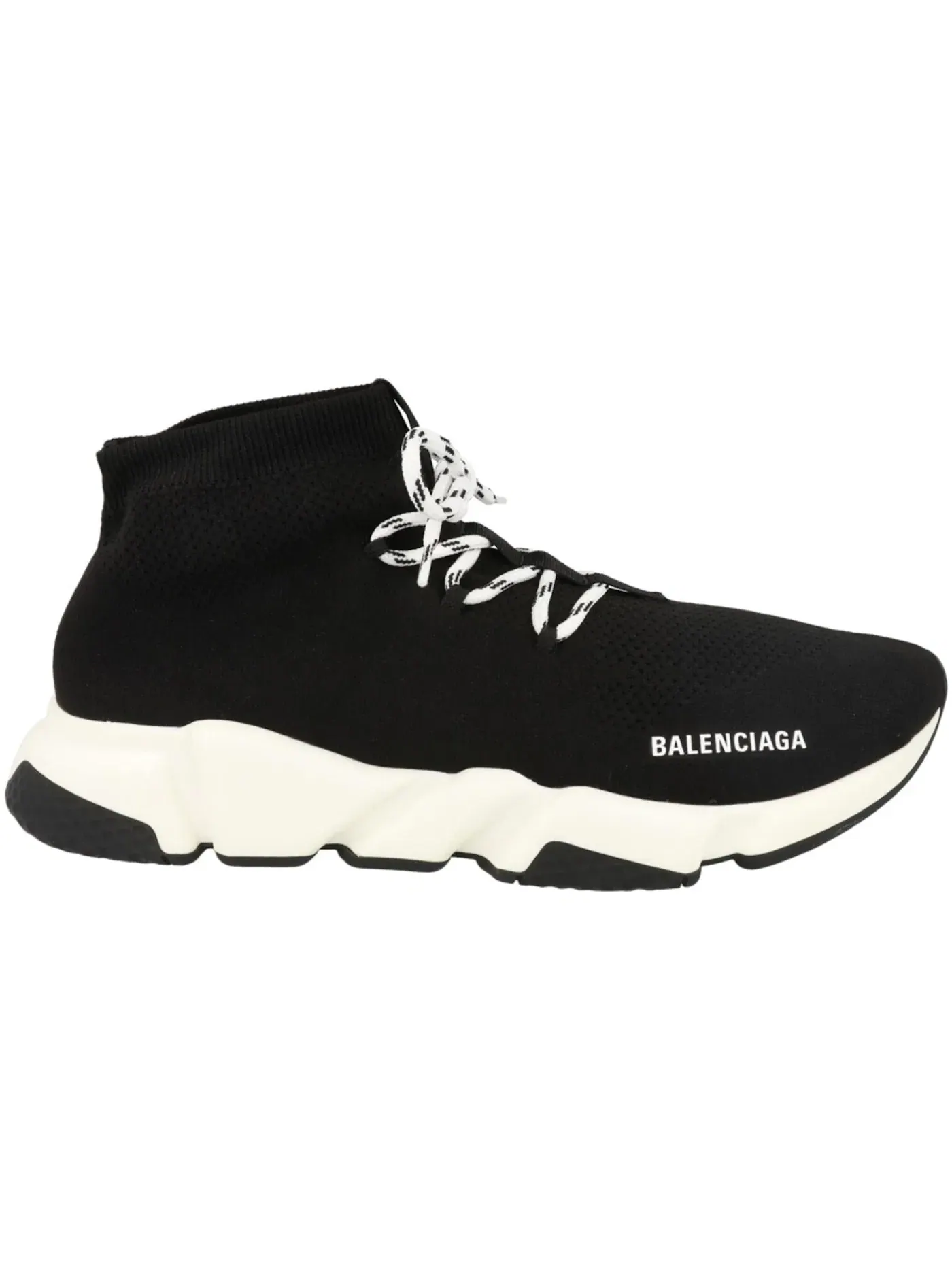 Кроссовки мужские Balenciaga Speed Lace Up, текстиль — изображение 1 из 3, черный/белый