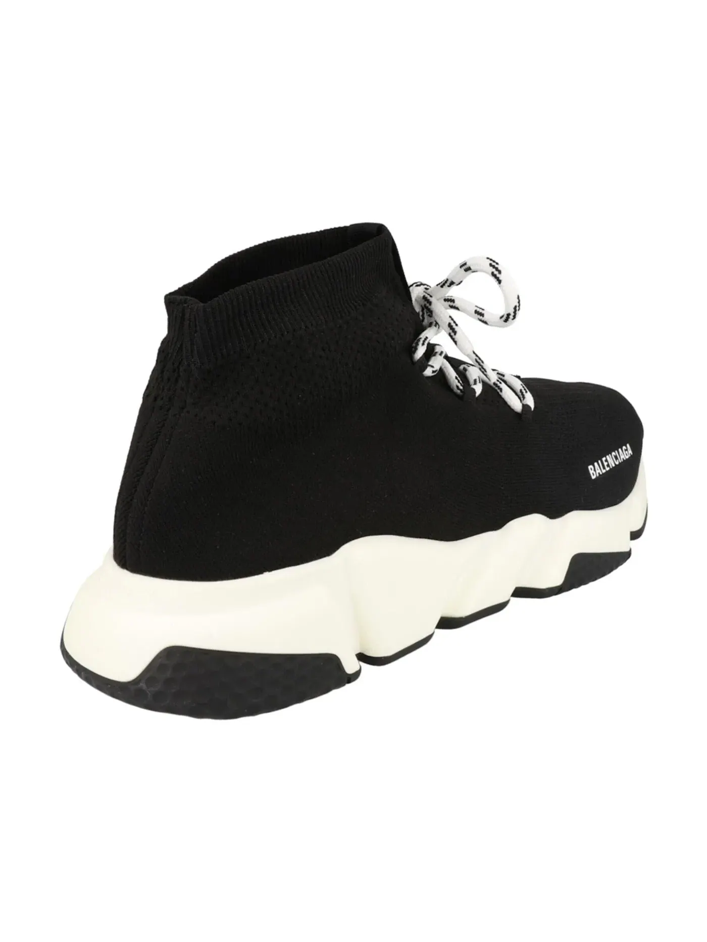 Кроссовки мужские Balenciaga Speed Lace Up, текстиль — изображение 3 из 3, черный/белый