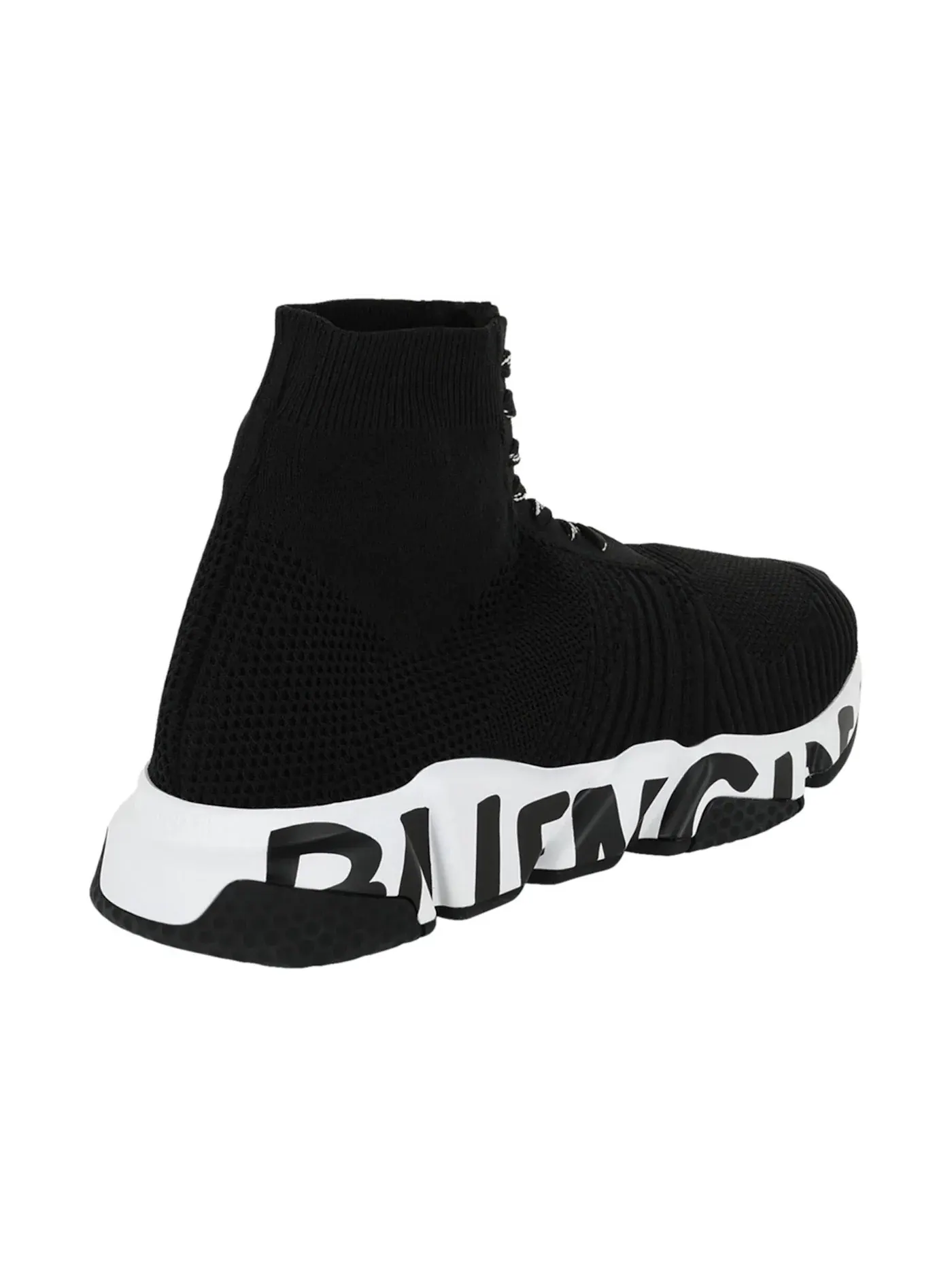 Кроссовки Balenciaga Speed Lace Up Graffiti Recycled Knit — изображение 3 из 3, черный, белый