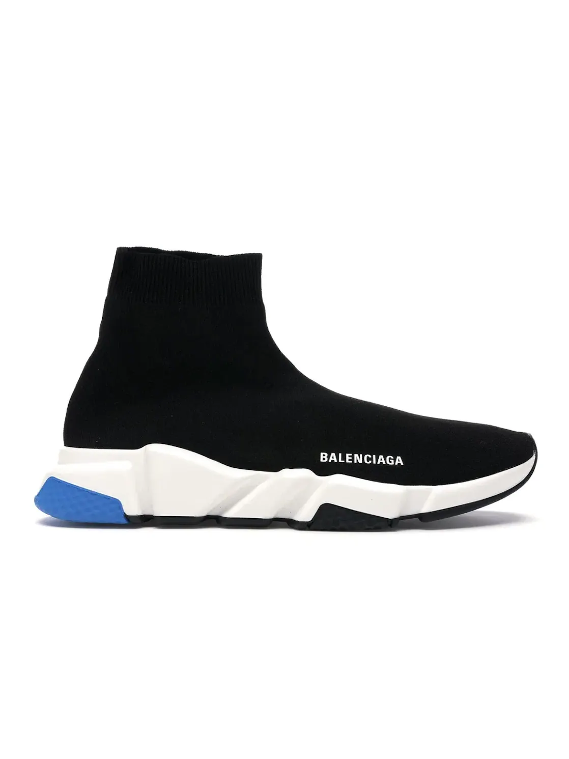 Кроссовки мужские Balenciaga Speed Trainer без шнурков — изображение 1 из 4, черный/синий