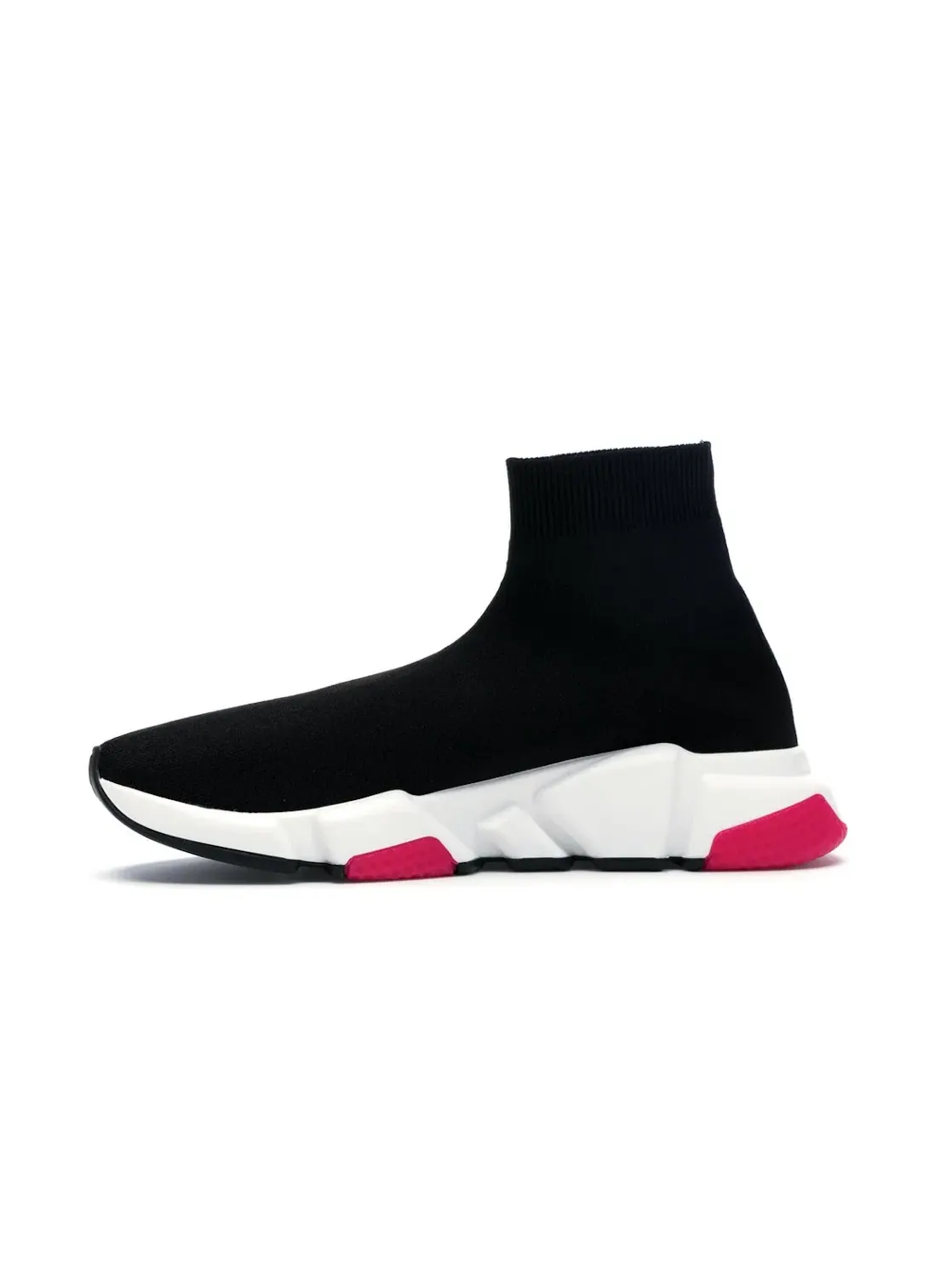 Кроссовки женские Balenciaga Speed Trainer, с принтом — изображение 3 из 4, черный/белый/розовый