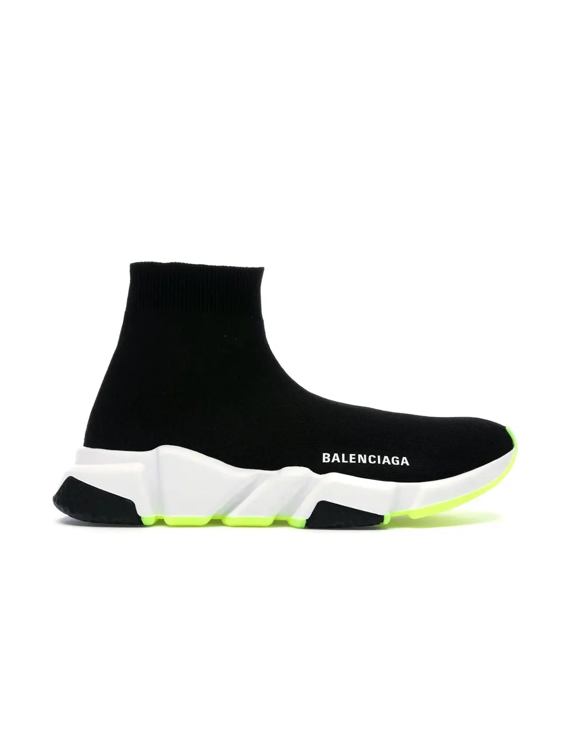Кроссовки Balenciaga Speed Trainer с принтом — изображение 1 из 4, черный/белый-неоновый