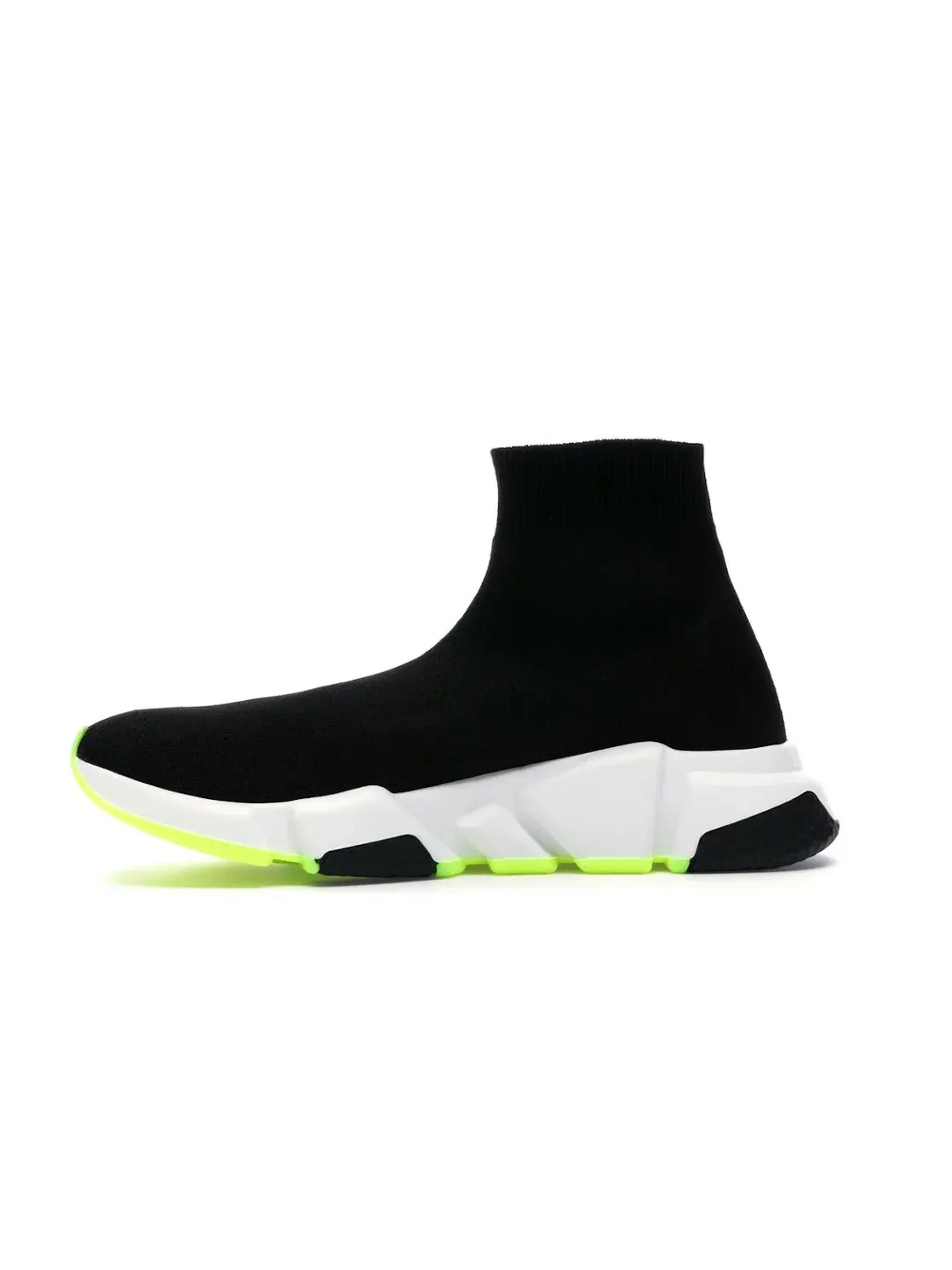 Кроссовки Balenciaga Speed Trainer с принтом — изображение 3 из 4, черный/белый-неоновый