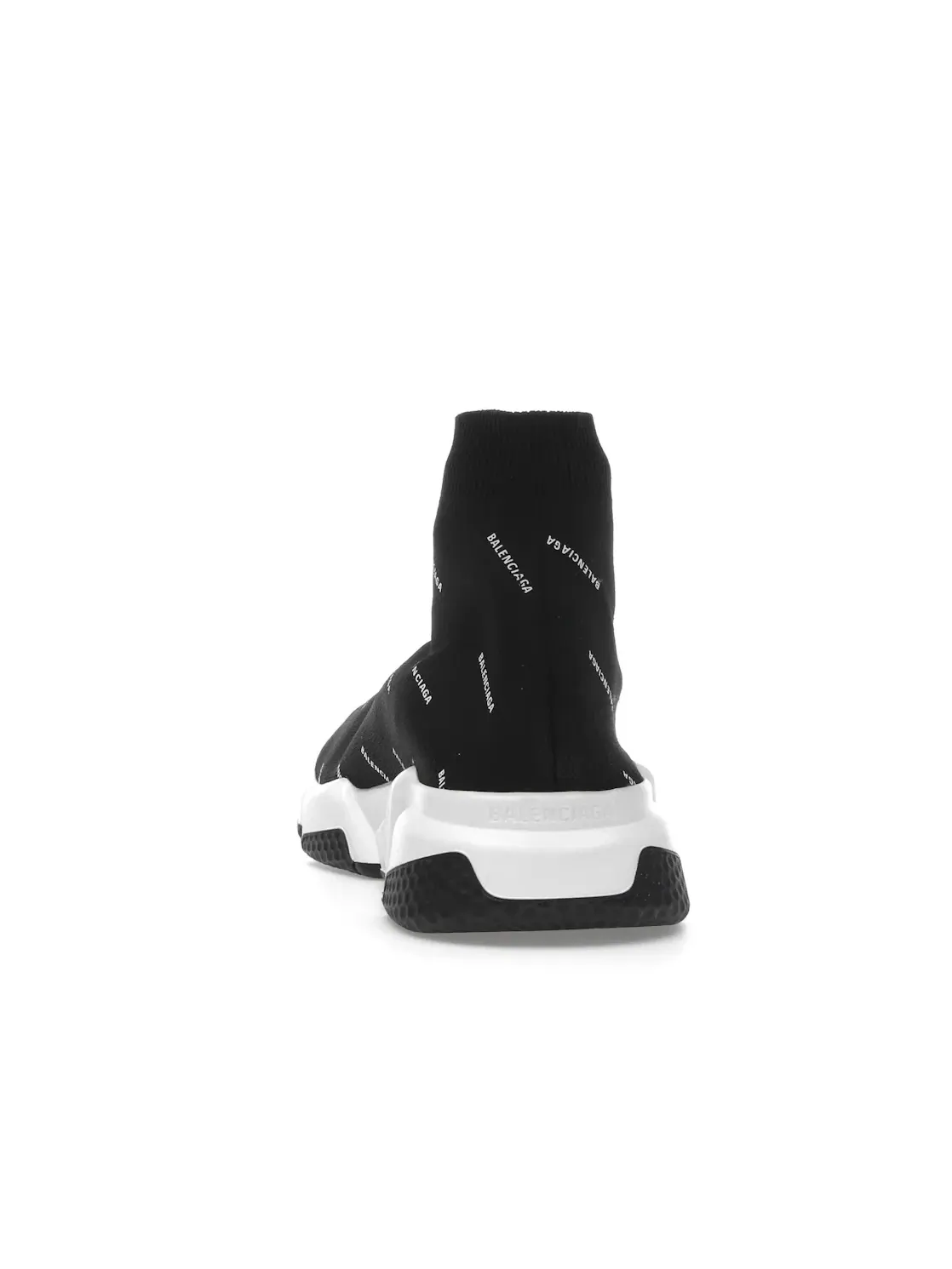 Кроссовки мужские Balenciaga Speed Trainer Mid, с принтом — изображение 4 из 4, черный/белый