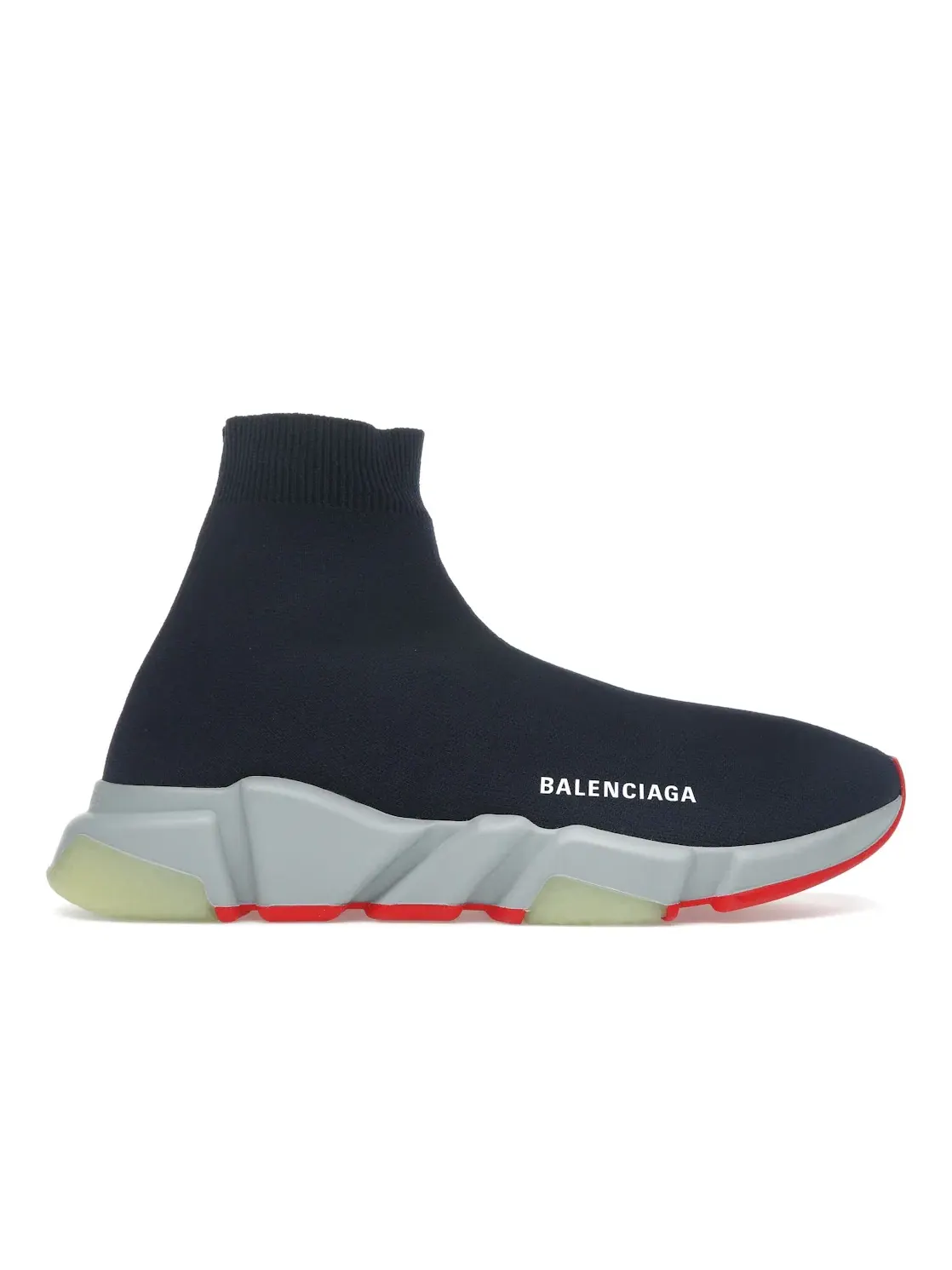 Кроссовки мужские Balenciaga Speed Trainer с принтом — изображение 1 из 4, темно-синий/красный
