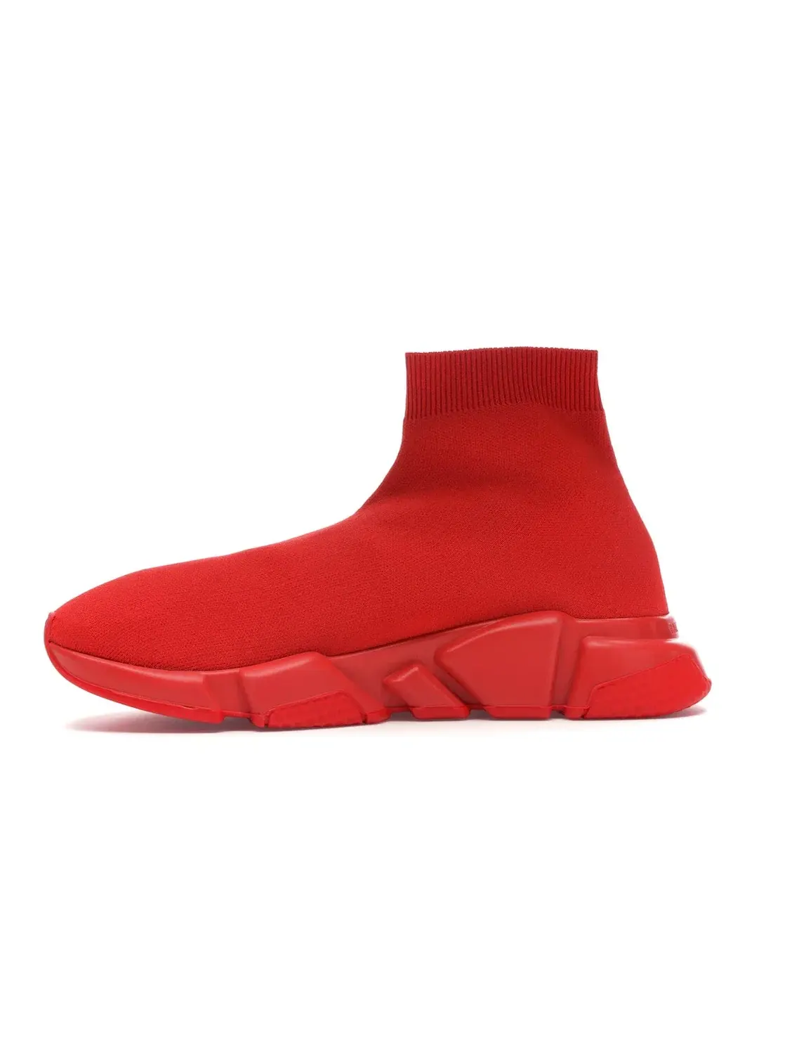 Кроссовки мужские Balenciaga Speed Trainer Red с трикотажным верхом — изображение 3 из 4, красный