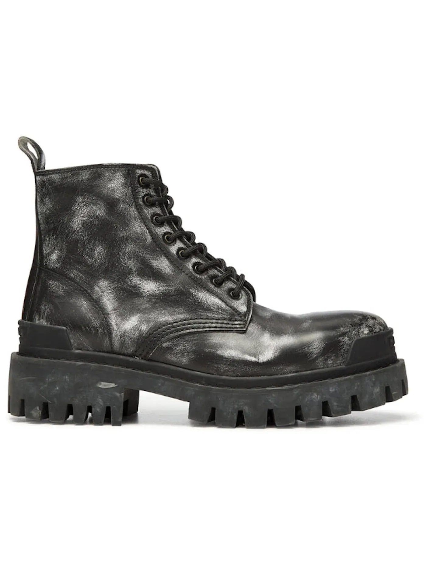 Ботинки мужские Balenciaga Strike Ankle Boots кожаные черные — изображение 1 из 2, черный