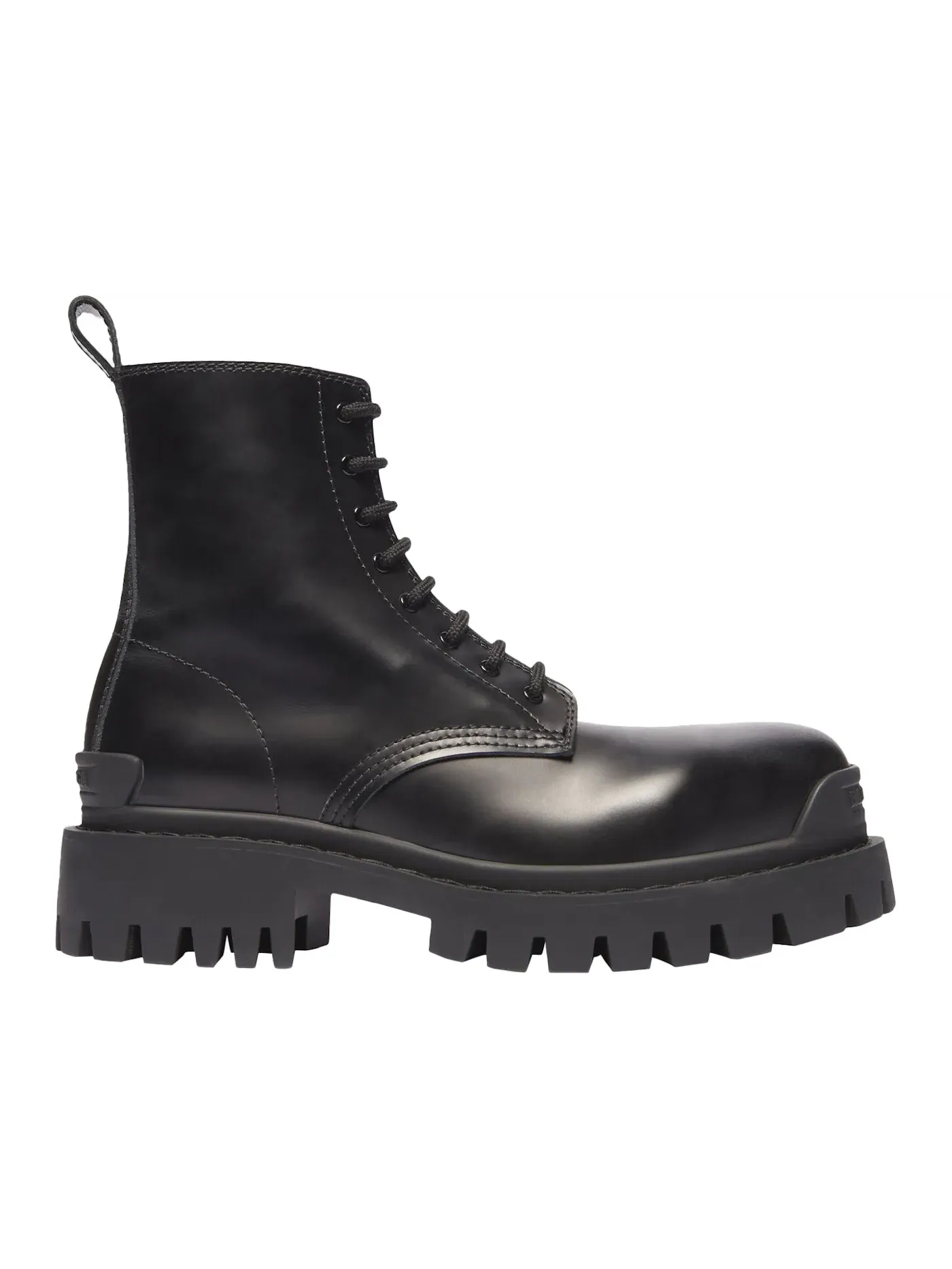 Ботинки женские Balenciaga Strike Lace-Up Boot, на шнуровке — изображение 1 из 1, черный