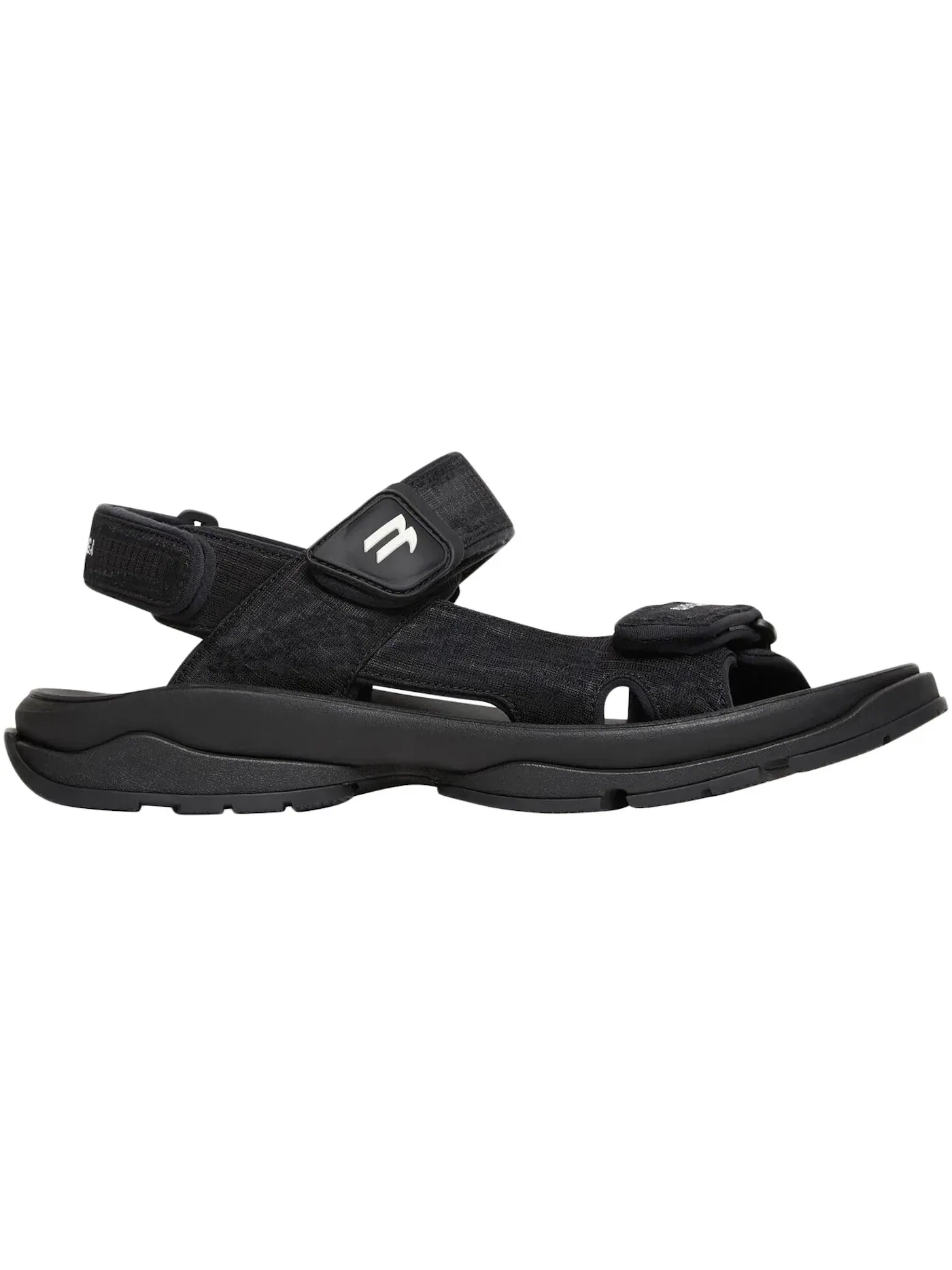 Сандалии мужские Balenciaga Tourist Sandal, с принтом — изображение 1 из 1, черный
