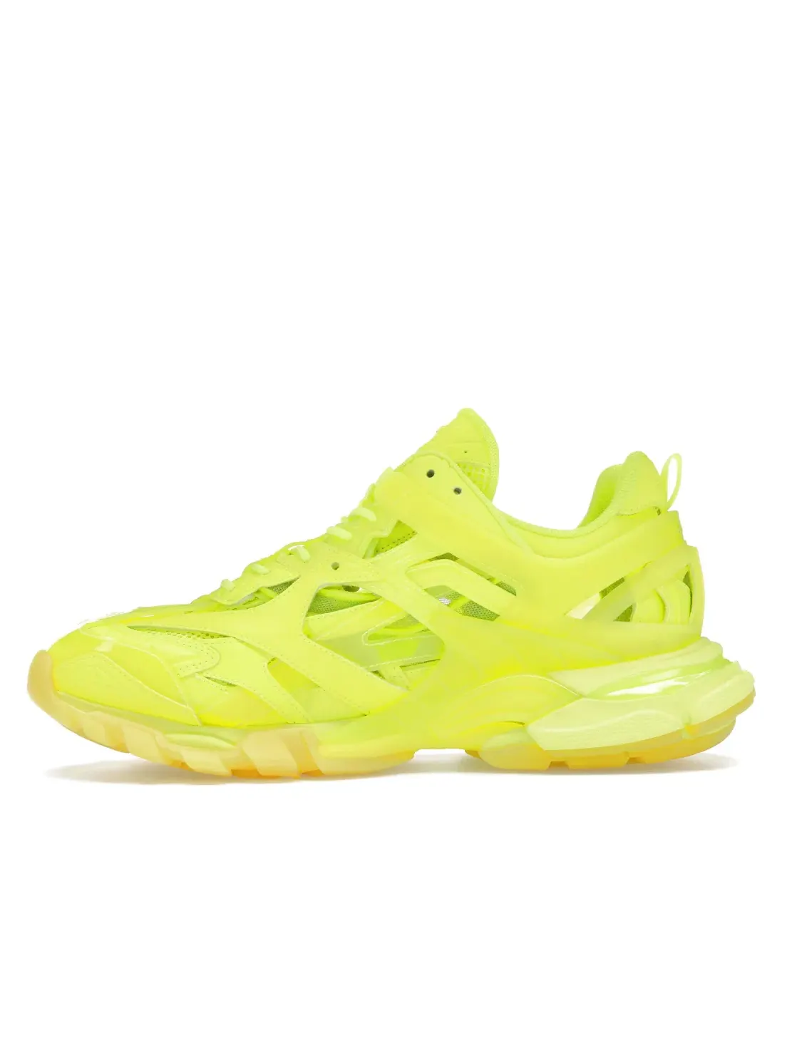 Кроссовки мужские Balenciaga Track 2 Clear Sole Fluo Yellow — изображение 3 из 4, желтый