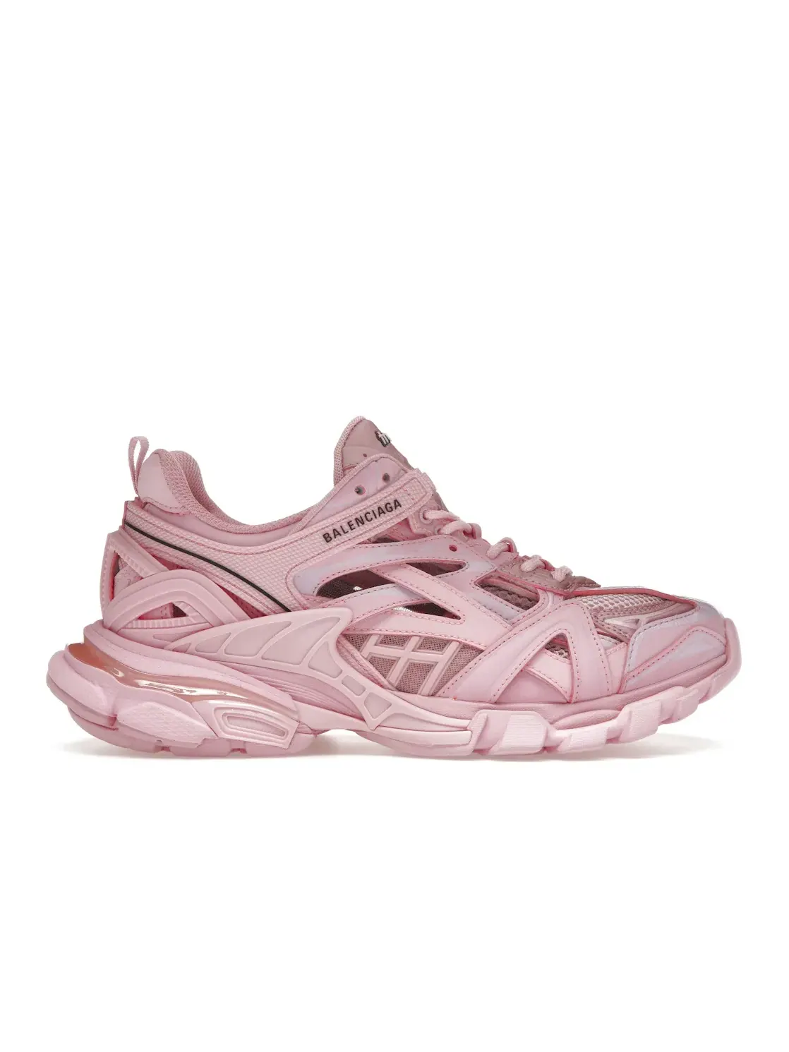 Кроссовки женские Balenciaga Track 2.0 с принтом — изображение 1 из 4, розовый