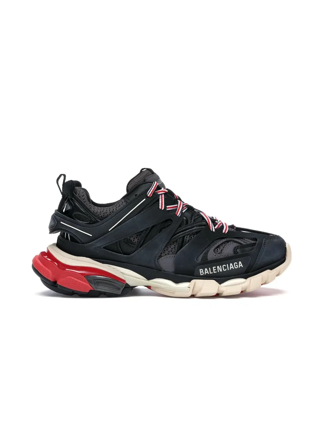 Кроссовки женские Balenciaga Track, контрастный дизайн — изображение 1 из 4, черный/красный