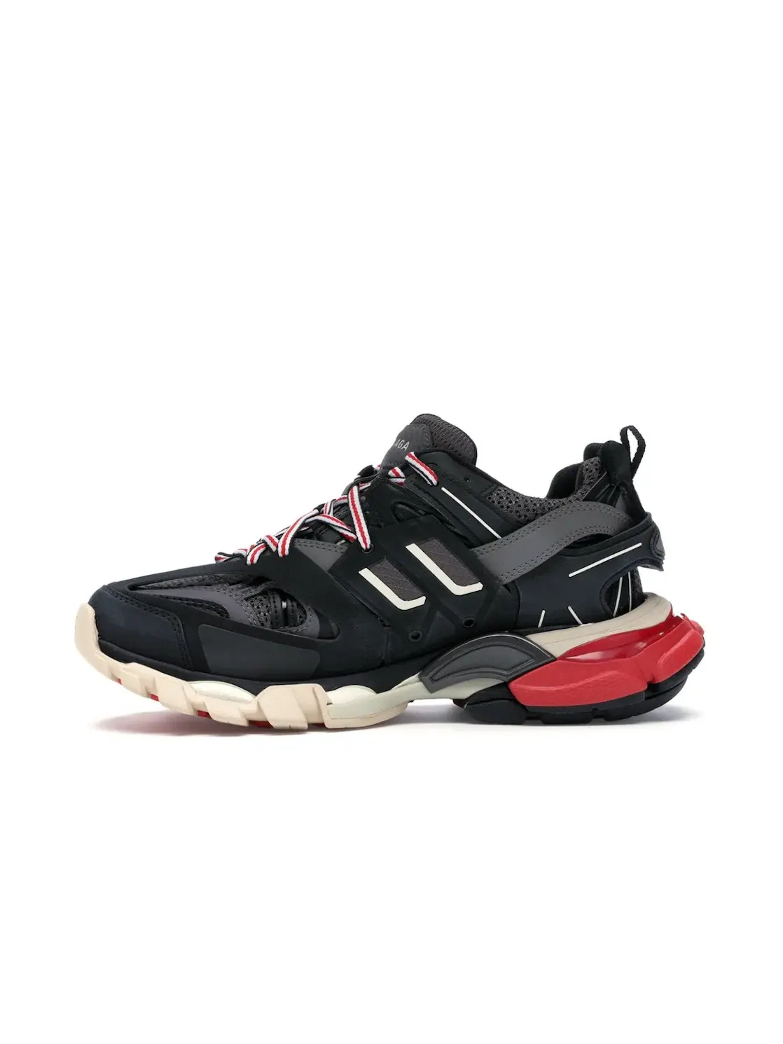 Кроссовки женские Balenciaga Track, контрастный дизайн — изображение 3 из 4, черный/красный