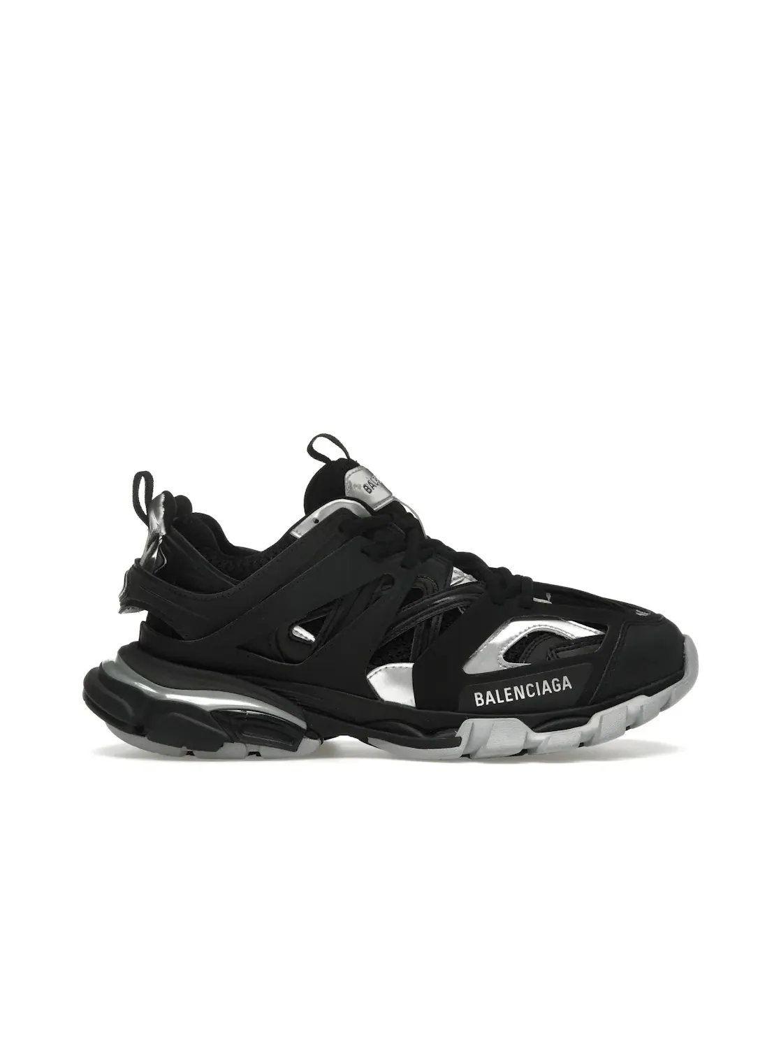 Кроссовки женские Balenciaga Track, спортивный стиль — изображение 1 из 4, черный/серебристый