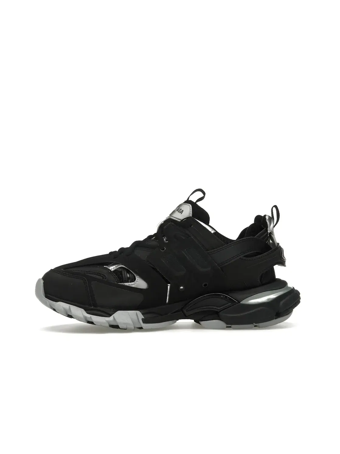 Кроссовки женские Balenciaga Track, спортивный стиль — изображение 3 из 4, черный/серебристый