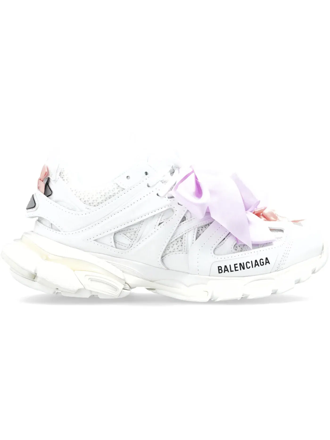 Кроссовки женские Balenciaga Track, с принтом — изображение 1 из 1, белый/розовый
