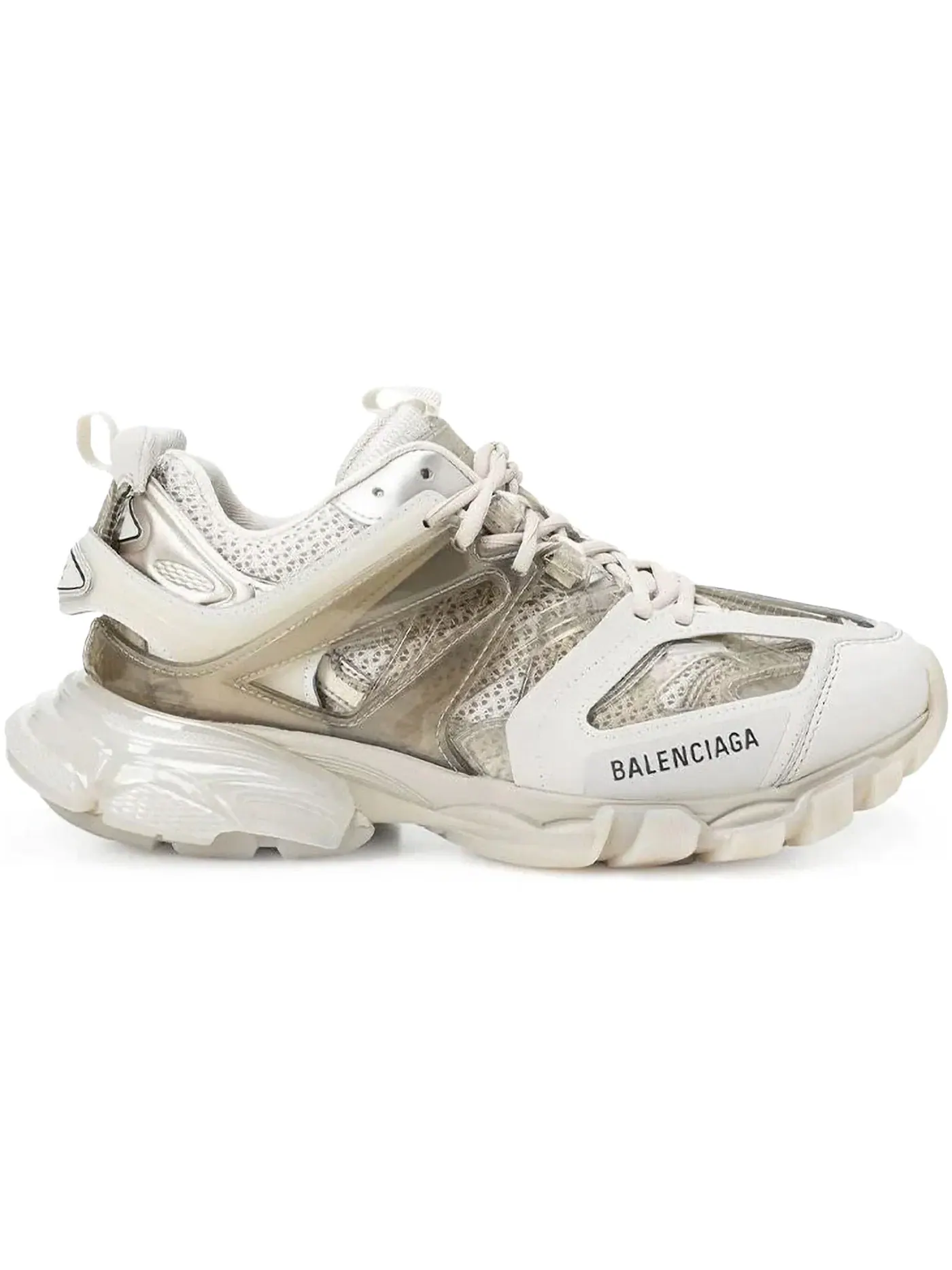 Кроссовки женские Balenciaga Track Clear Sole, полупрозрачная подошва — изображение 1 из 1, бежевый