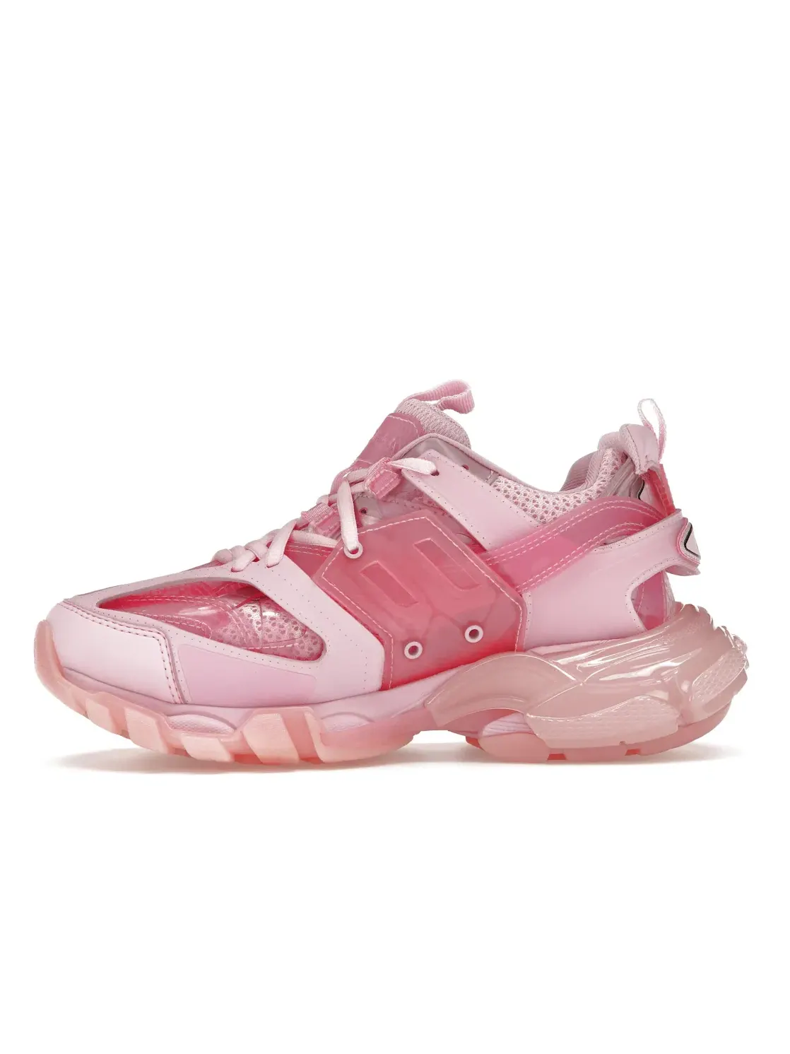 Кроссовки женские Balenciaga Track Clear Sole, прозрачная подошва — изображение 3 из 4, розовый