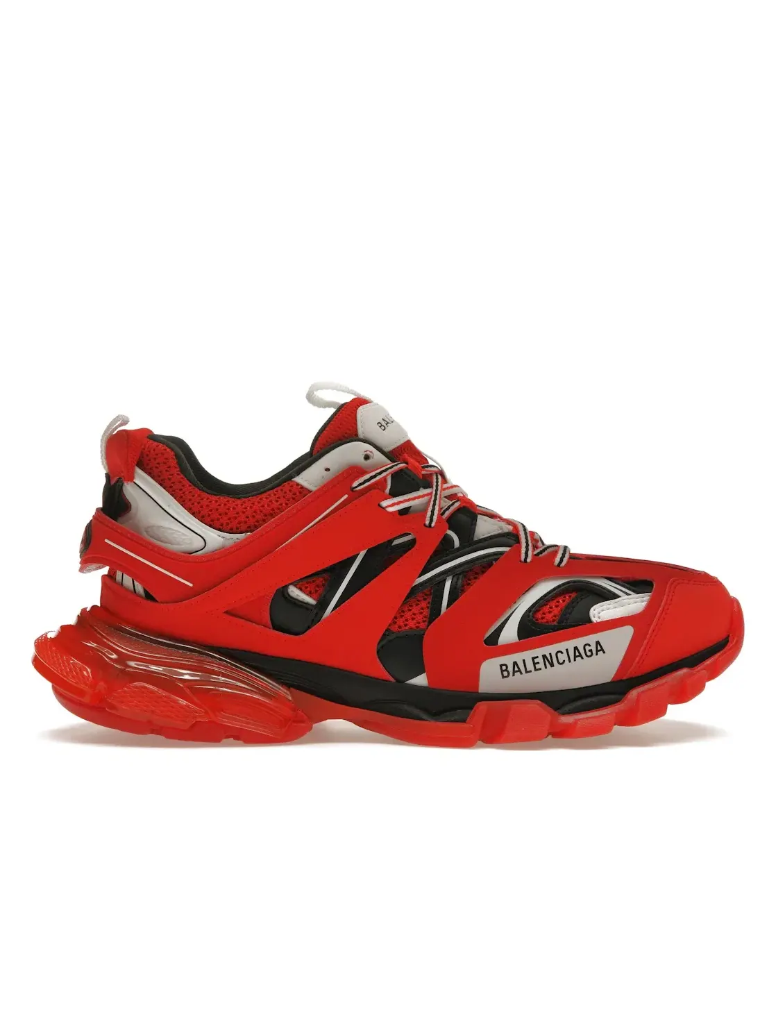 Кроссовки мужские Balenciaga Track Clear Sole — изображение 1 из 4, красные