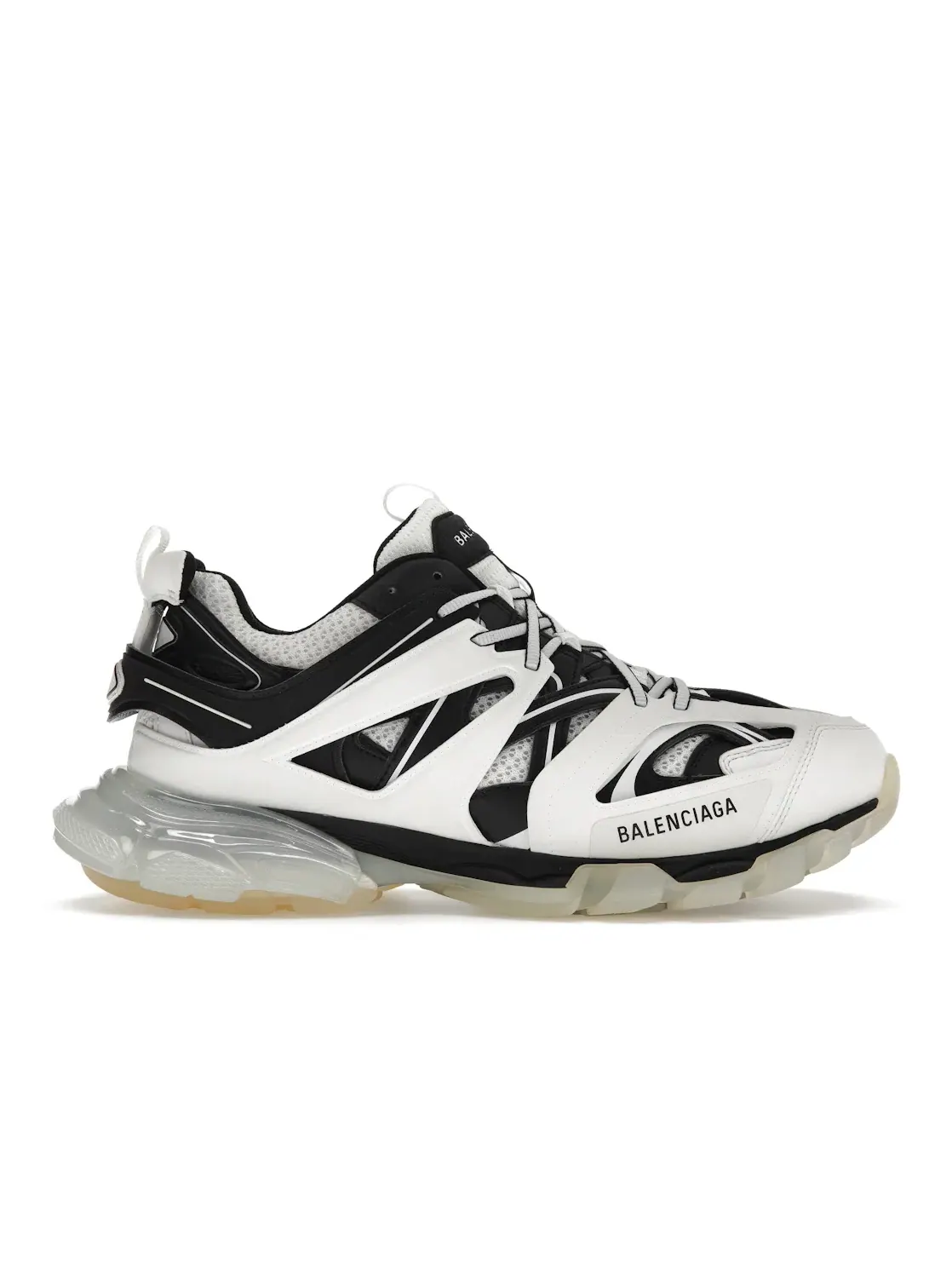 Кроссовки мужские Balenciaga Track Clear Sole, White/Black — изображение 1 из 4, полупрозрачный