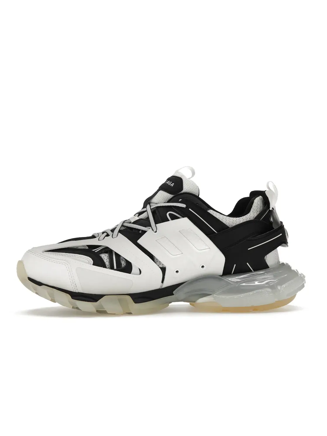 Кроссовки мужские Balenciaga Track Clear Sole, White/Black — изображение 3 из 4, полупрозрачный