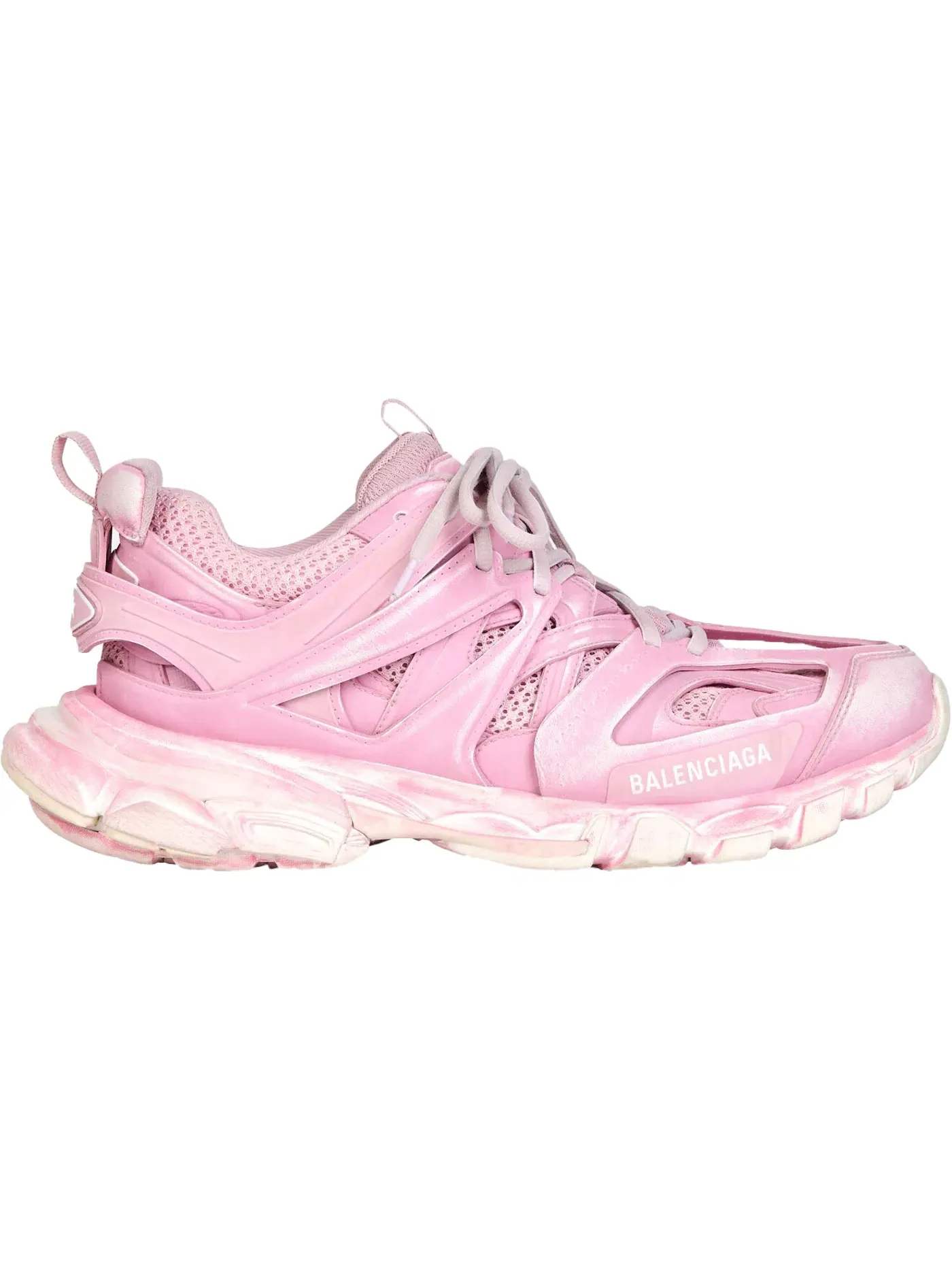 Кроссовки женские Balenciaga Track Faded, с принтом — изображение 1 из 1, розовый/белый