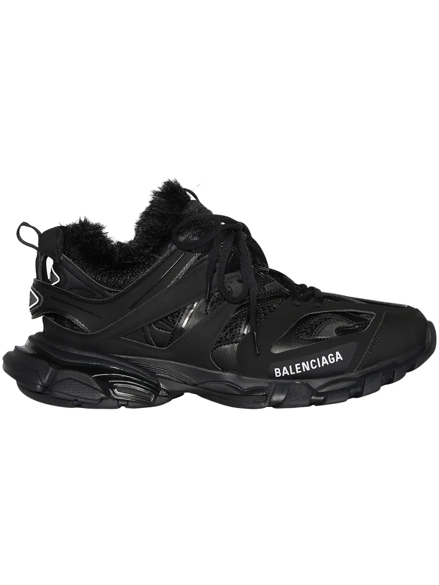 Кроссовки мужские Balenciaga Track с мехом — изображение 1 из 1, черный