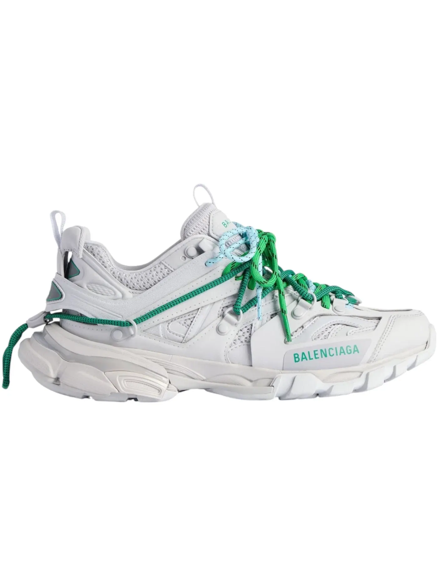 Кроссовки мужские Balenciaga Track, многослойный дизайн — изображение 1 из 1, серый/зеленый/синий