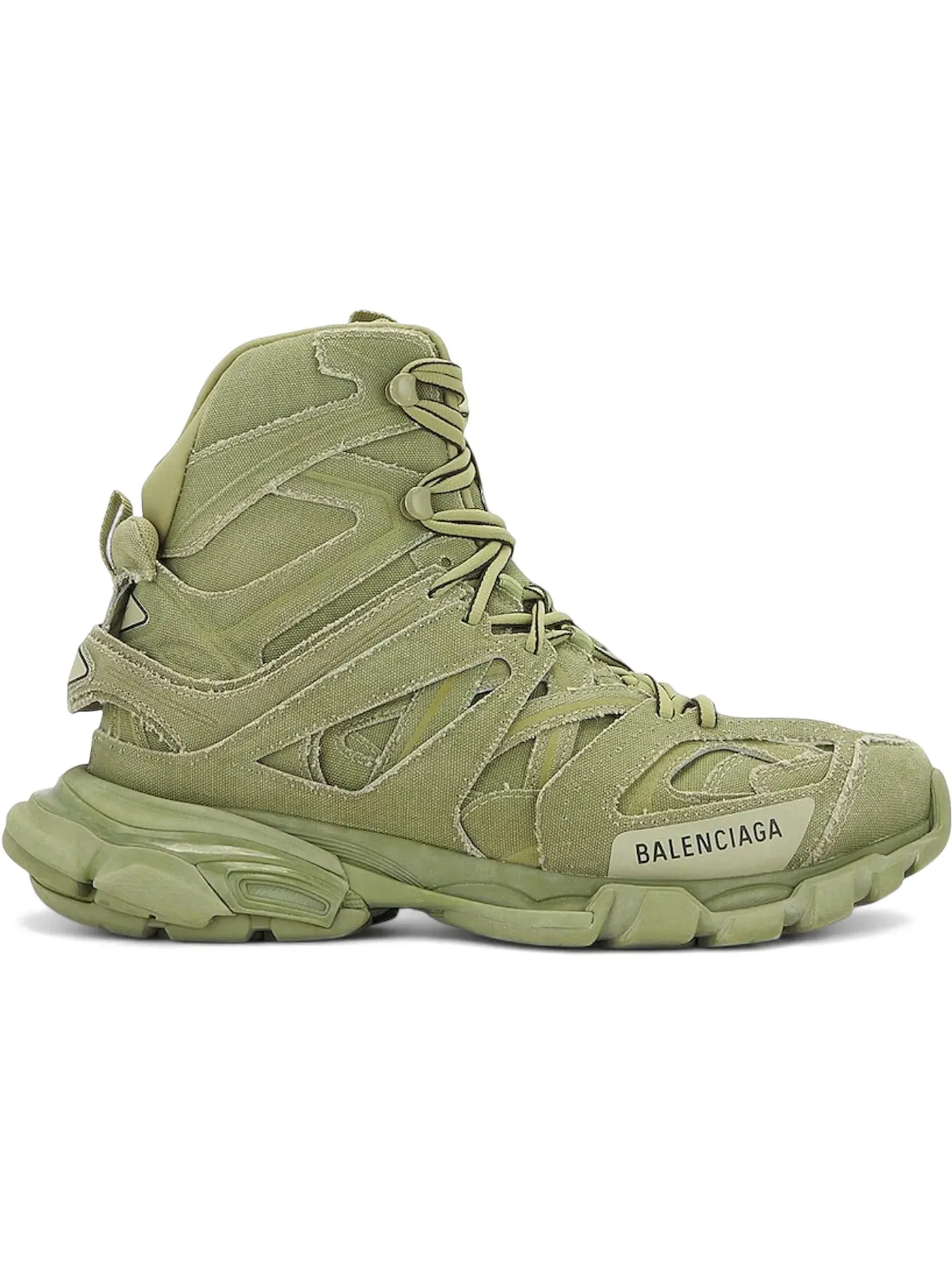Кроссовки женские Balenciaga Track Hike Canvas, демисезон — изображение 1 из 1, светлый хаки/черный
