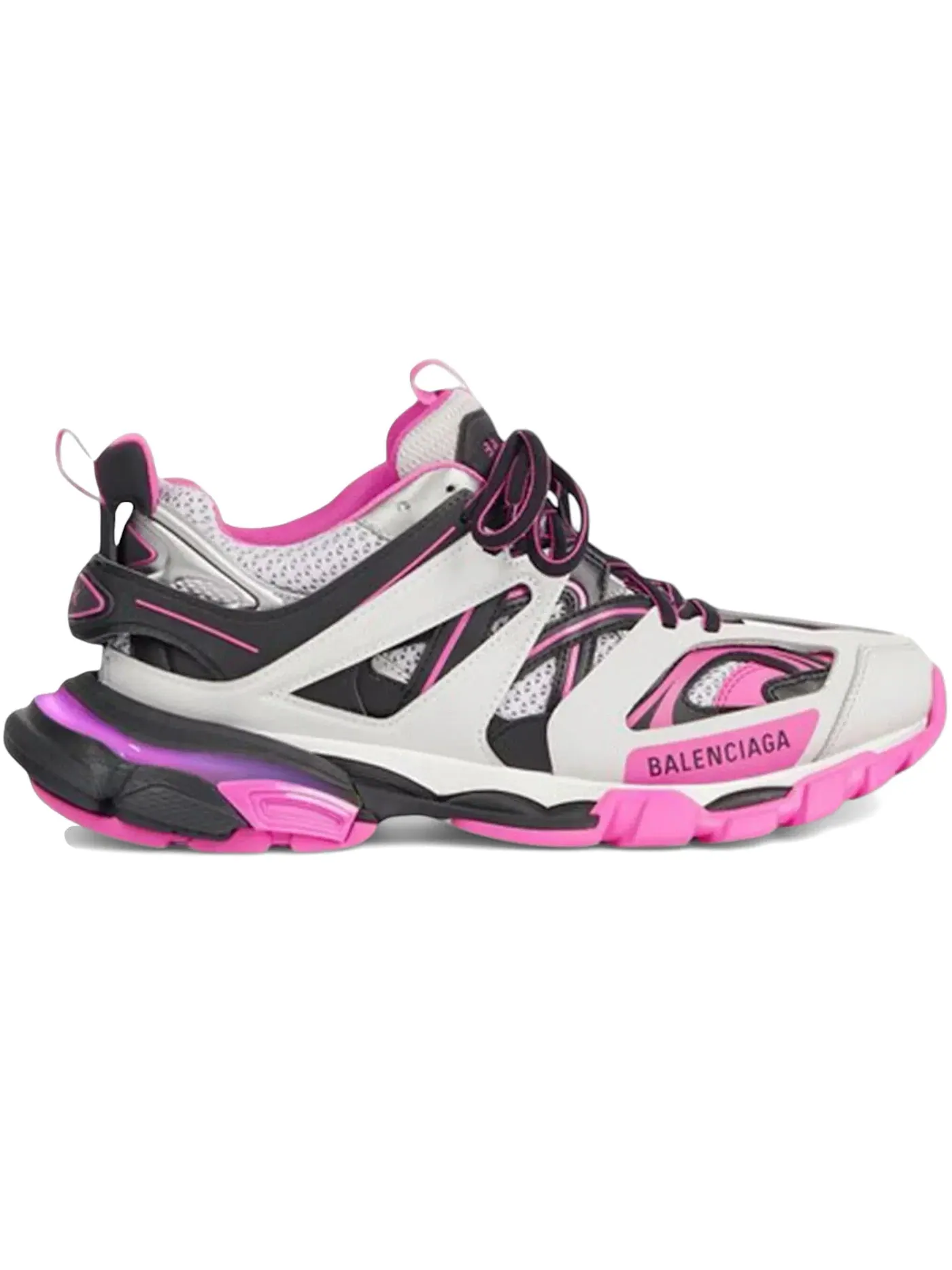 Кроссовки Balenciaga Track LED, с подсветкой — изображение 1 из 1, серый/розовый/черный