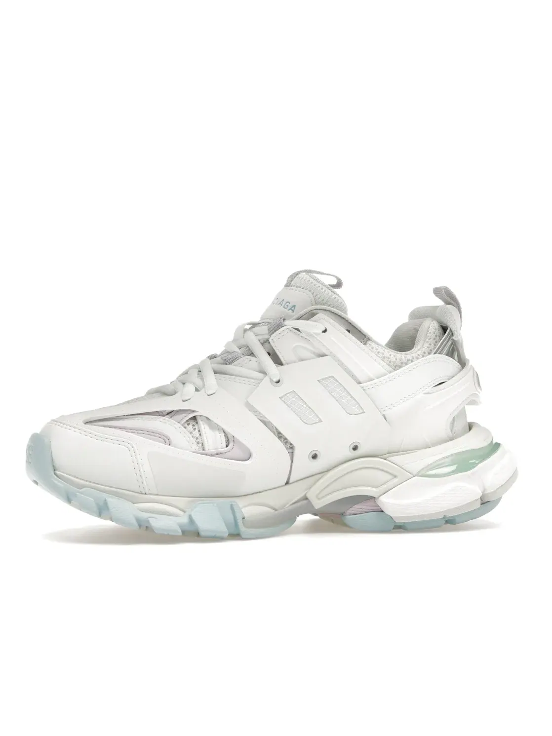 Кроссовки женские Balenciaga Track, пастельный принт — изображение 3 из 4, белый/розовый/синий