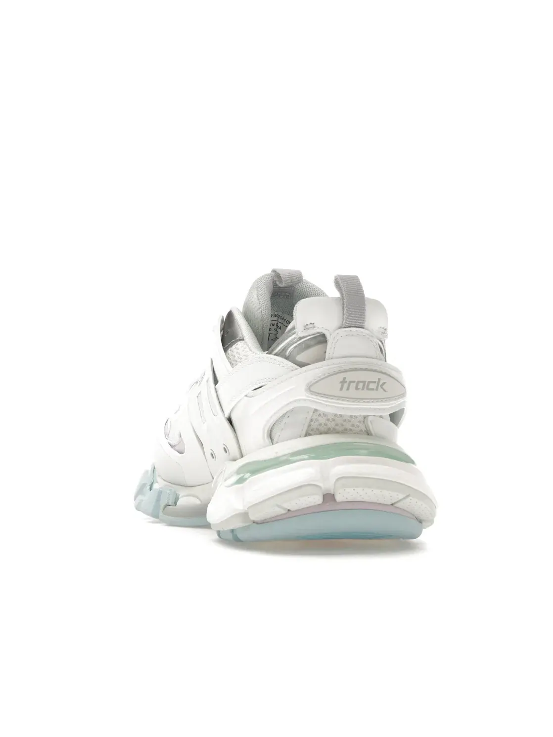 Кроссовки женские Balenciaga Track, пастельный принт — изображение 4 из 4, белый/розовый/синий