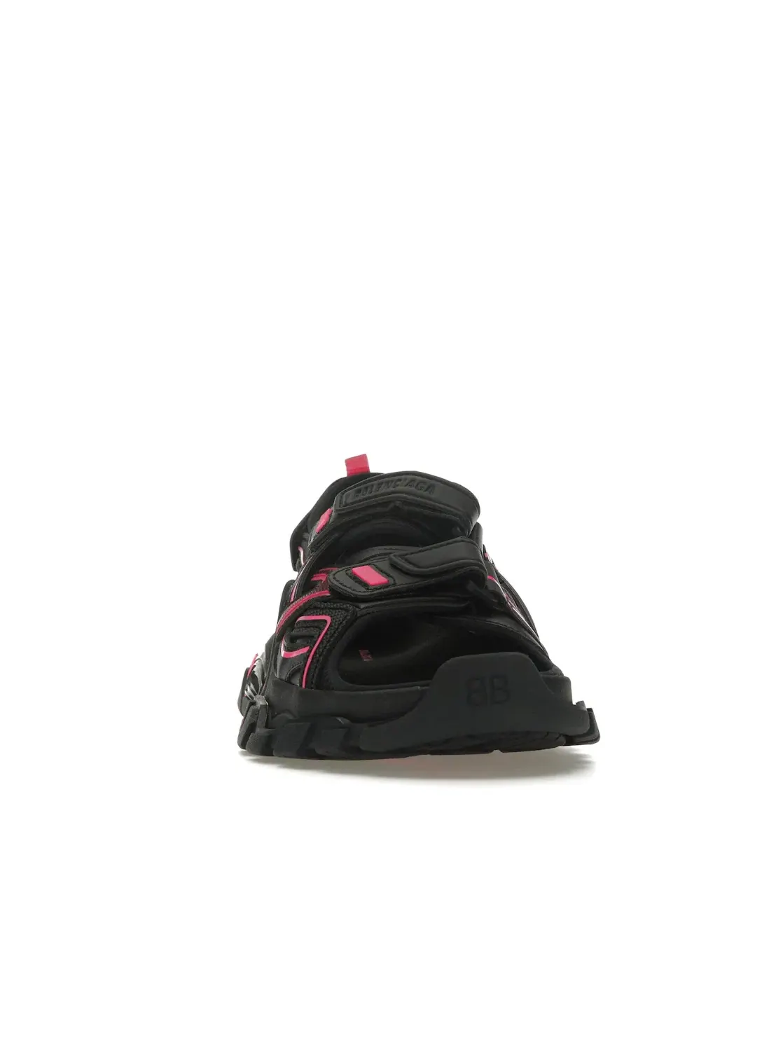 Сандалии женские Balenciaga Track Sandal, с принтом — изображение 2 из 4, черный/розовый