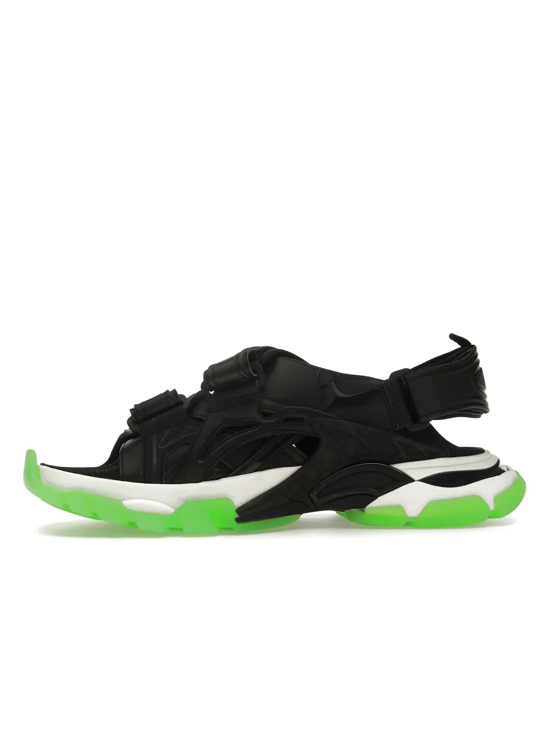 Сандалии Balenciaga Track Sandal унисекс, с закрытым носом — изображение 3 из 4, черный/белый/зеленый