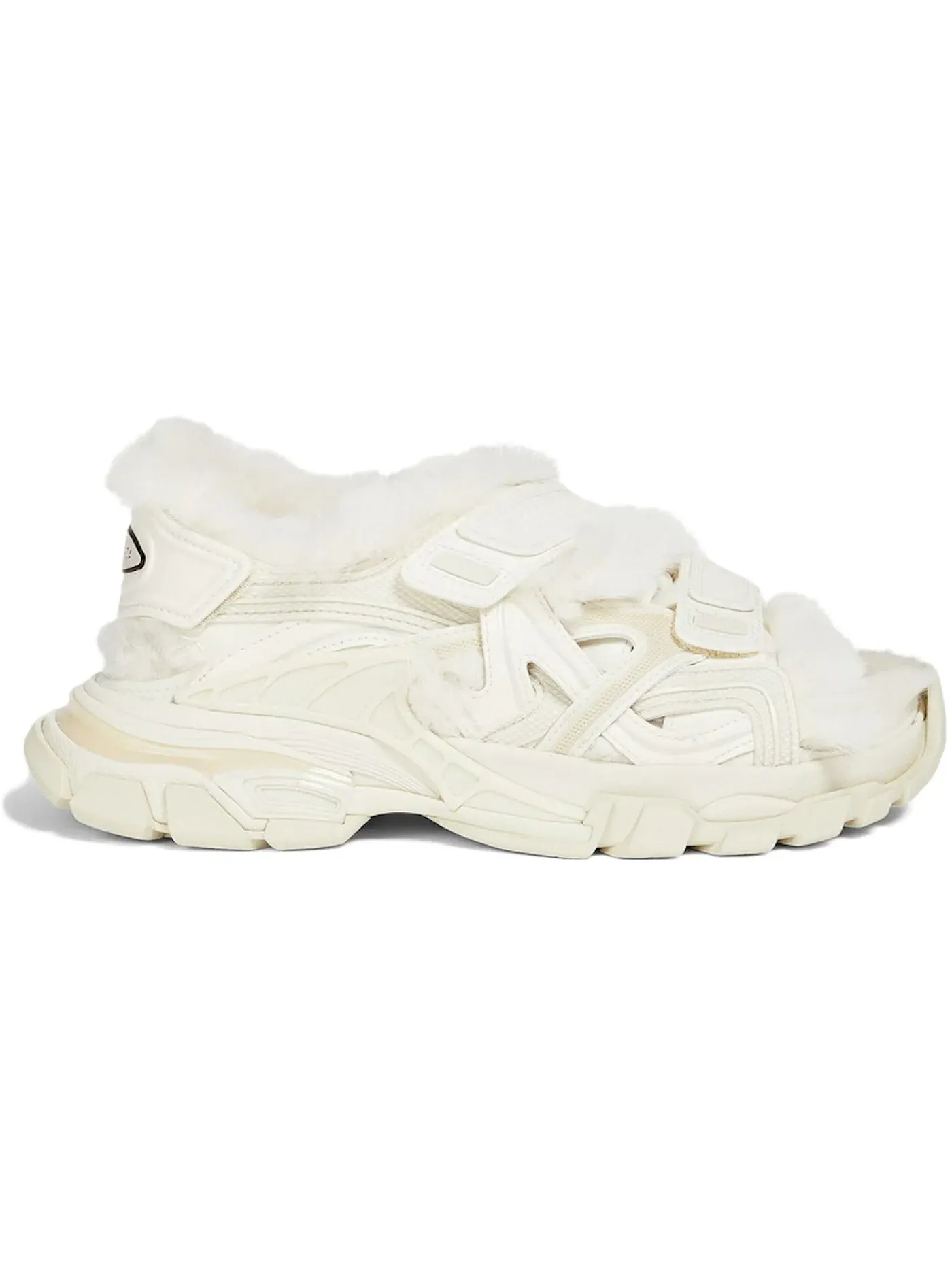 Женские сандалии с искусственным мехом Balenciaga Track Sandal Fake Fur