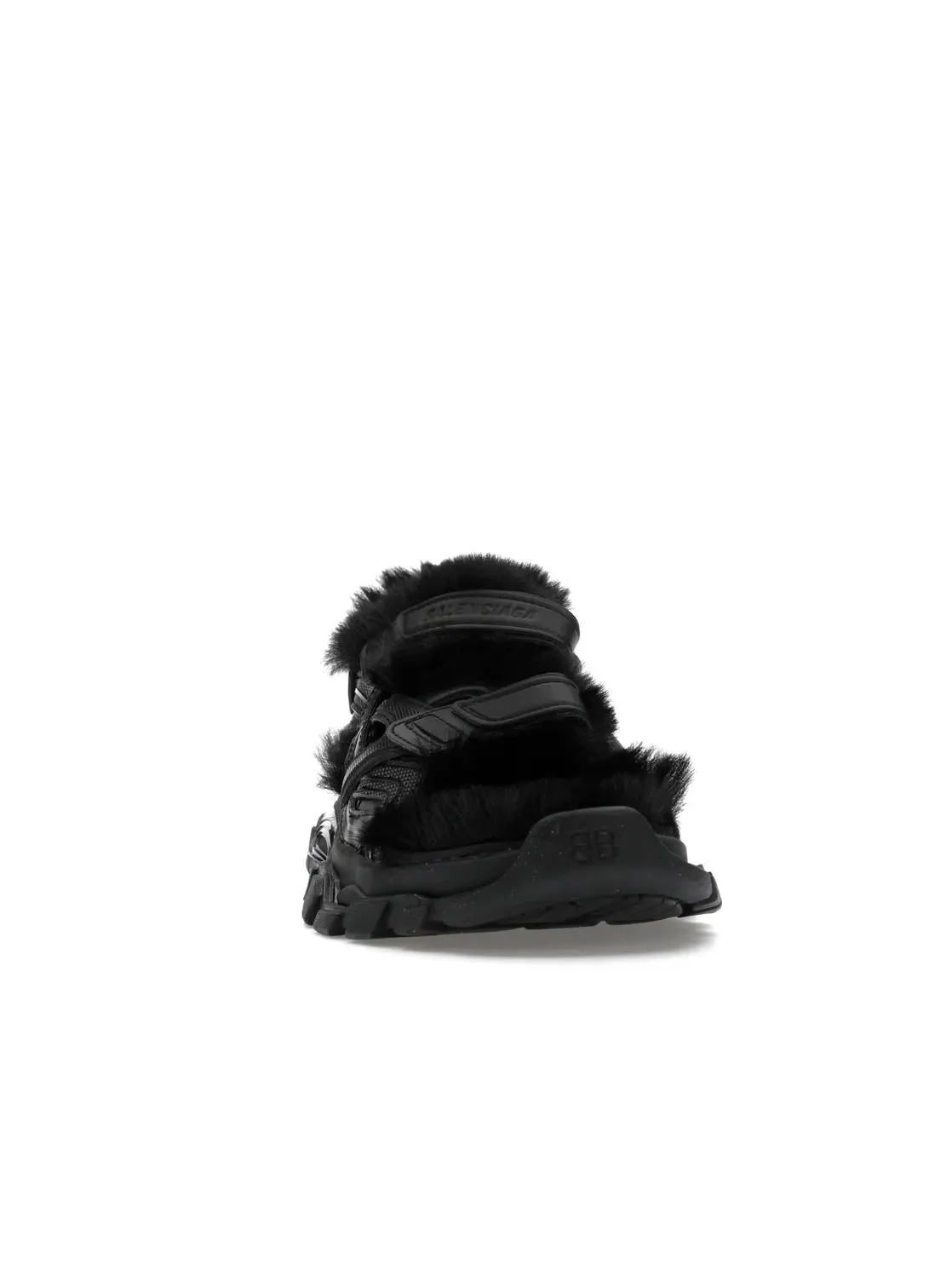 Сандалии женские Balenciaga Track Sandal Fake Fur — изображение 2 из 4, черный