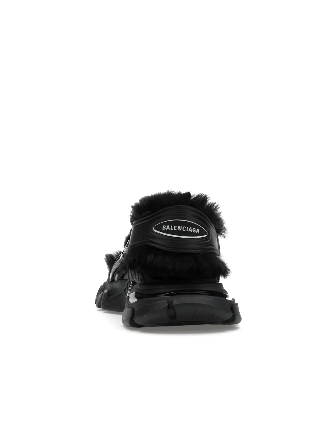 Сандалии женские Balenciaga Track Sandal Fake Fur — изображение 4 из 4, черный
